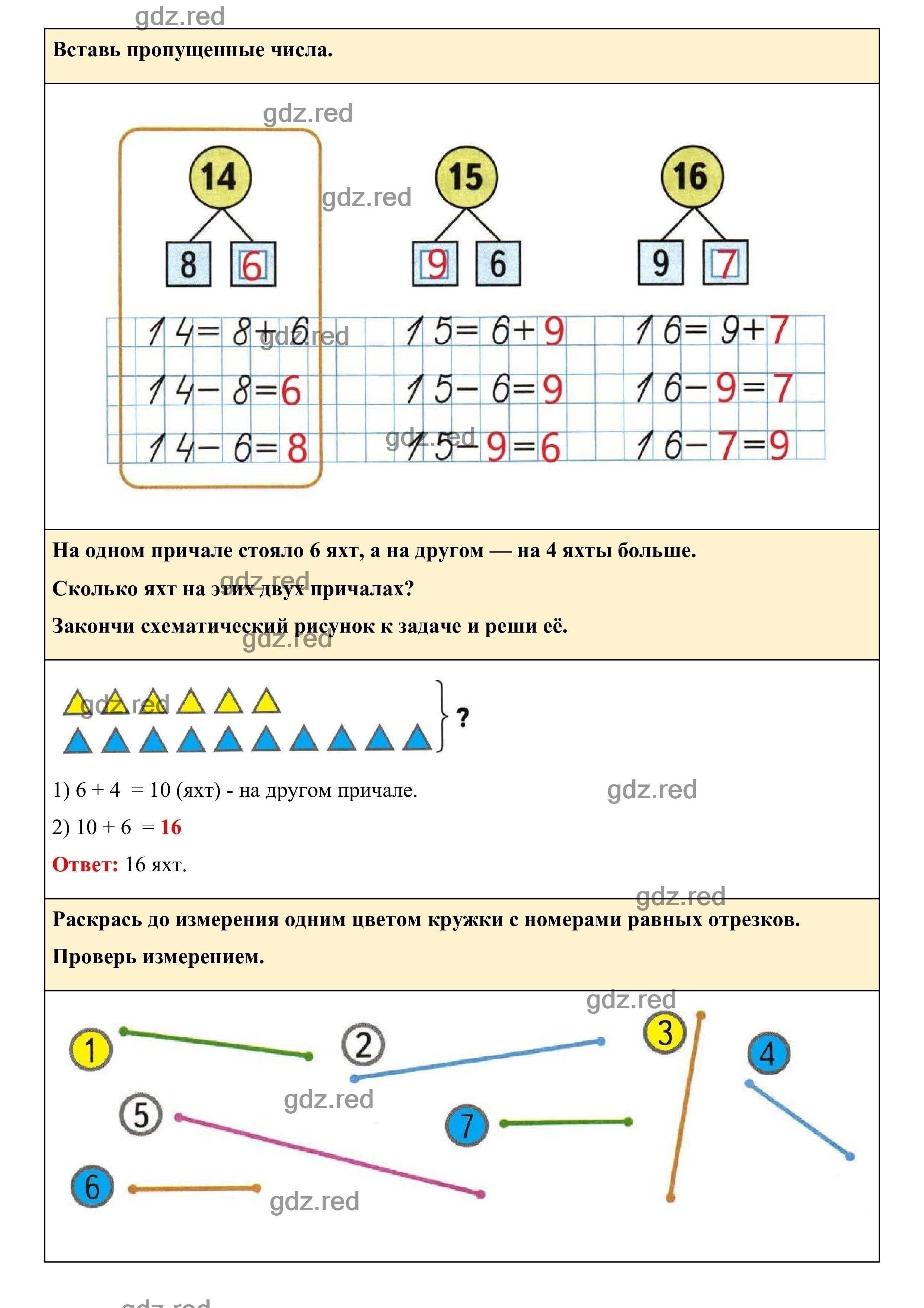 гдз математика моро рабочая тетрадь 1 класс 2 часть страница 40 (198) фото