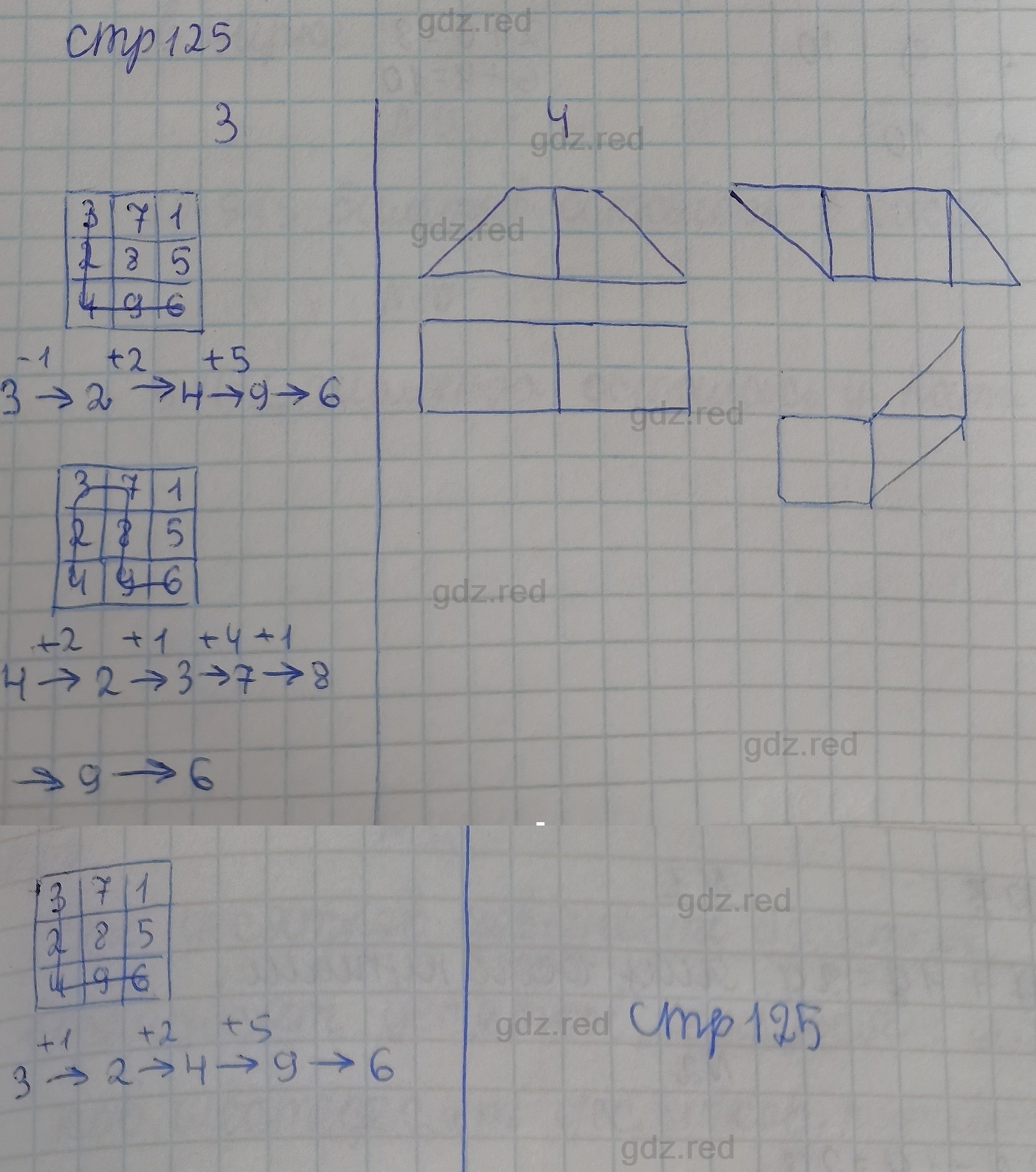 Страница 125- ГДЗ Математика 1 класс Учебник Башмаков, Нефедова. Часть 1 -  ГДЗ РЕД