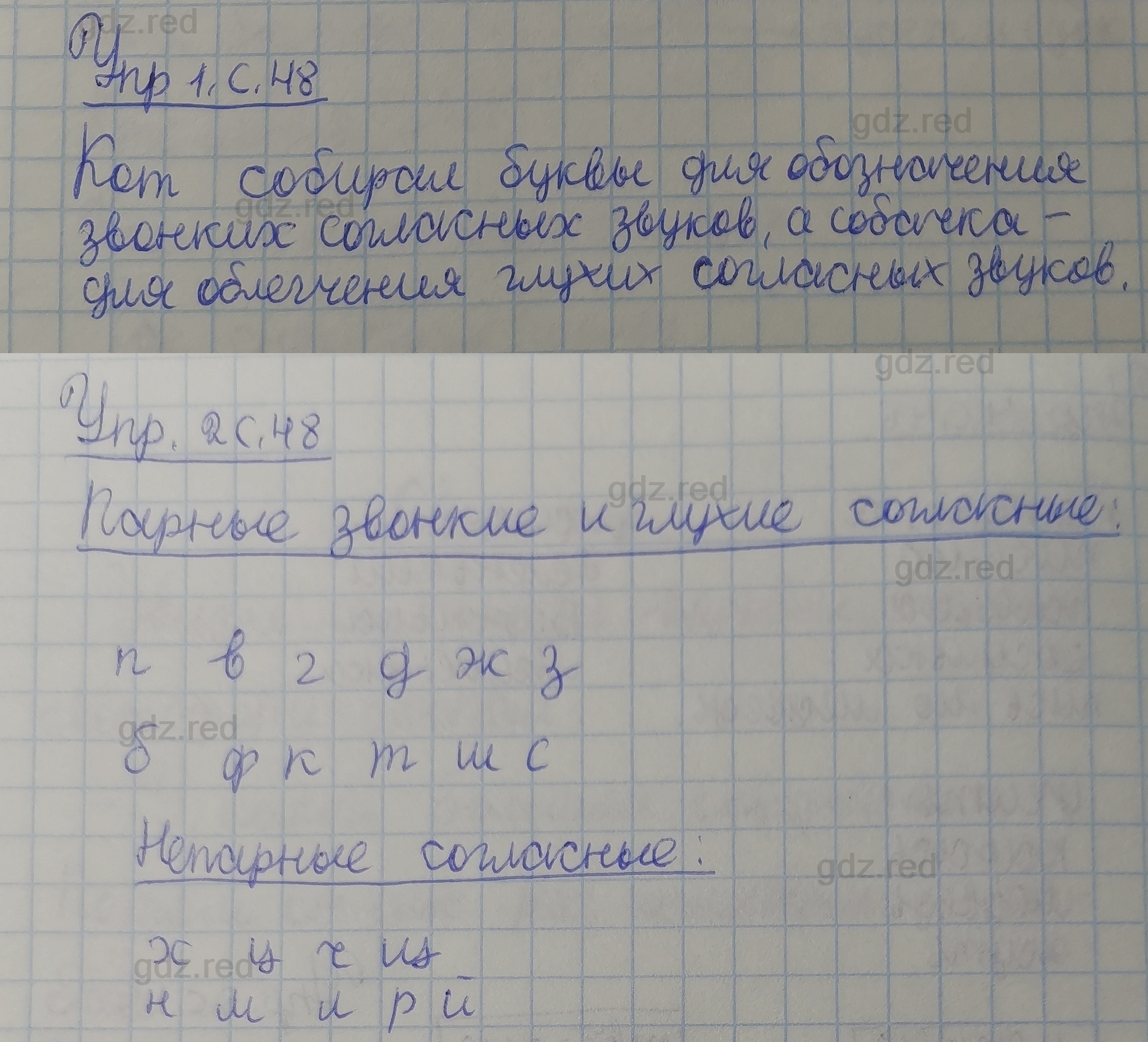 Страница 48- ГДЗ Русский язык 1 класс Рабочая тетрадь Канакина - ГДЗ РЕД