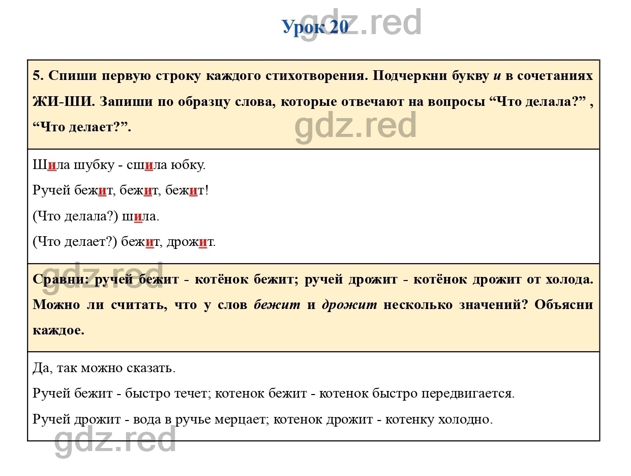 Страница 66 - ГДЗ по Русскому языку 1 класс Учебник Иванов, Евдокимова,  Кузнецова - ГДЗ РЕД