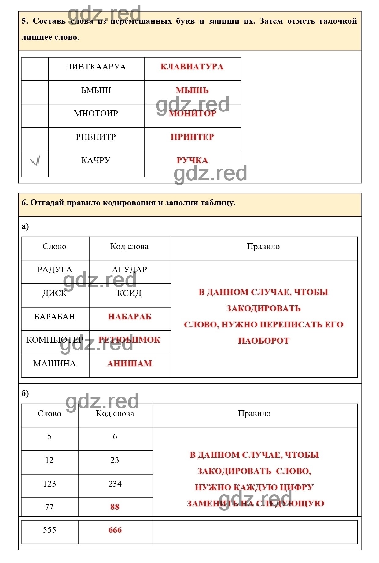 Страница 35 - ГДЗ по Информатике для 2 класса Рабочая тетрадь Матвеева Н.В.  и др. Часть 1. - ГДЗ РЕД