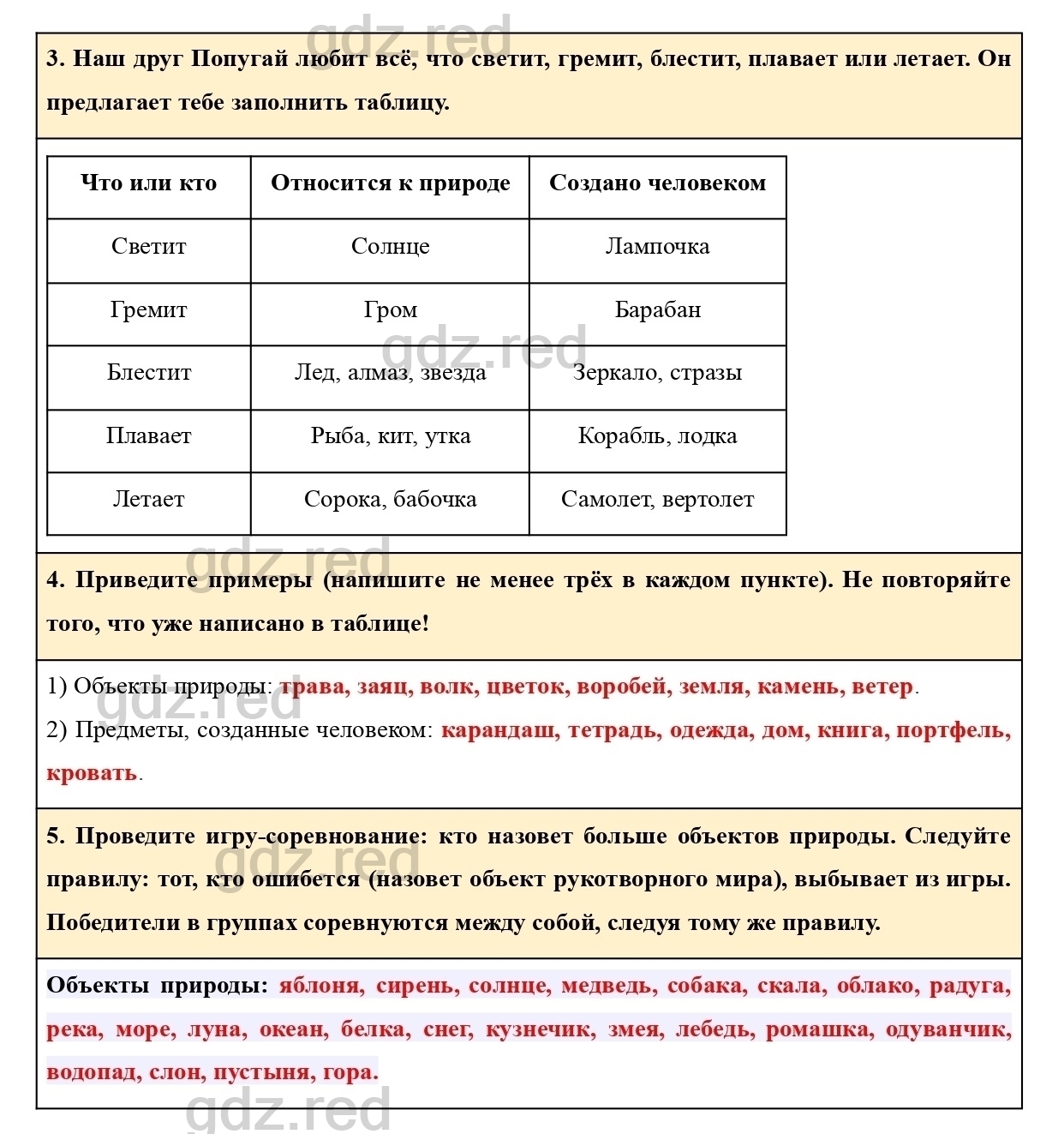 Страница 8 — ГДЗ по Окружающему миру для 2 класса Рабочая тетрадь Плешаков  А.А. Часть 1. - ГДЗ РЕД