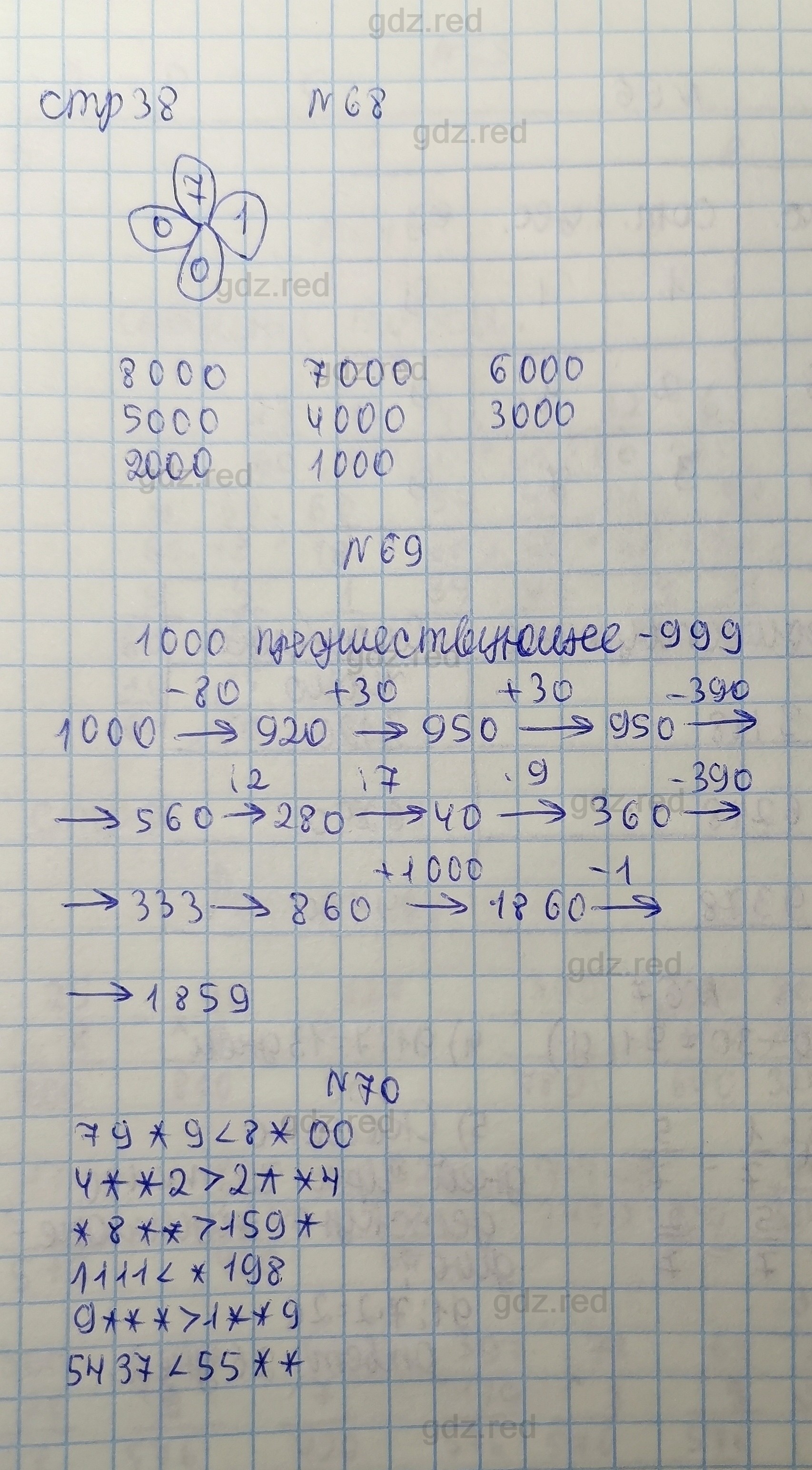 Страница 38- ГДЗ Математика 3 класс Рабочая тетрадь Бененсон, Итина. Часть 3  - ГДЗ РЕД