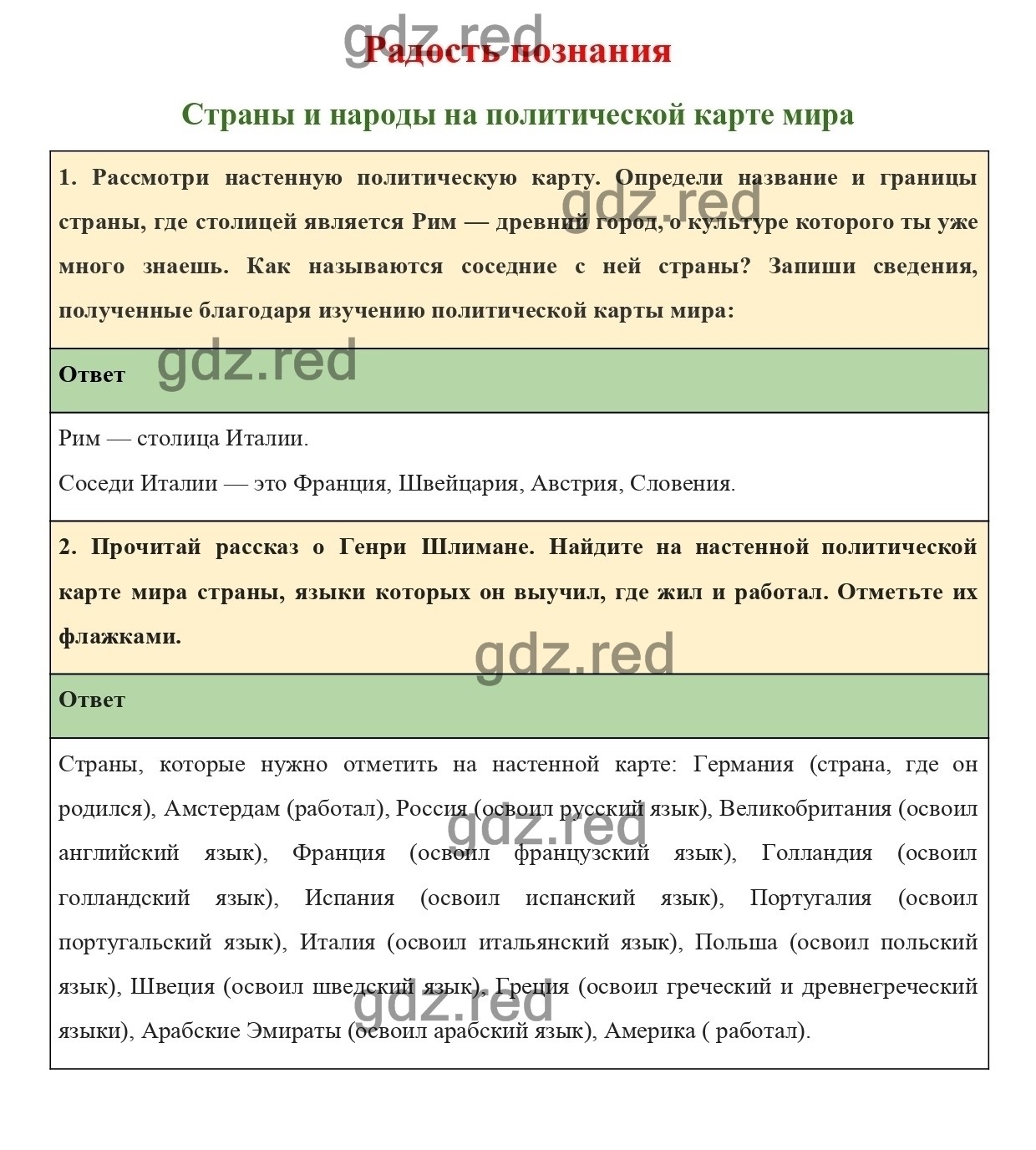 Страница 24 — ГДЗ по Окружающему миру для 3 класса Рабочая тетрадь Плешаков  А.А., Новицкая М.Ю. Часть 1. - ГДЗ РЕД