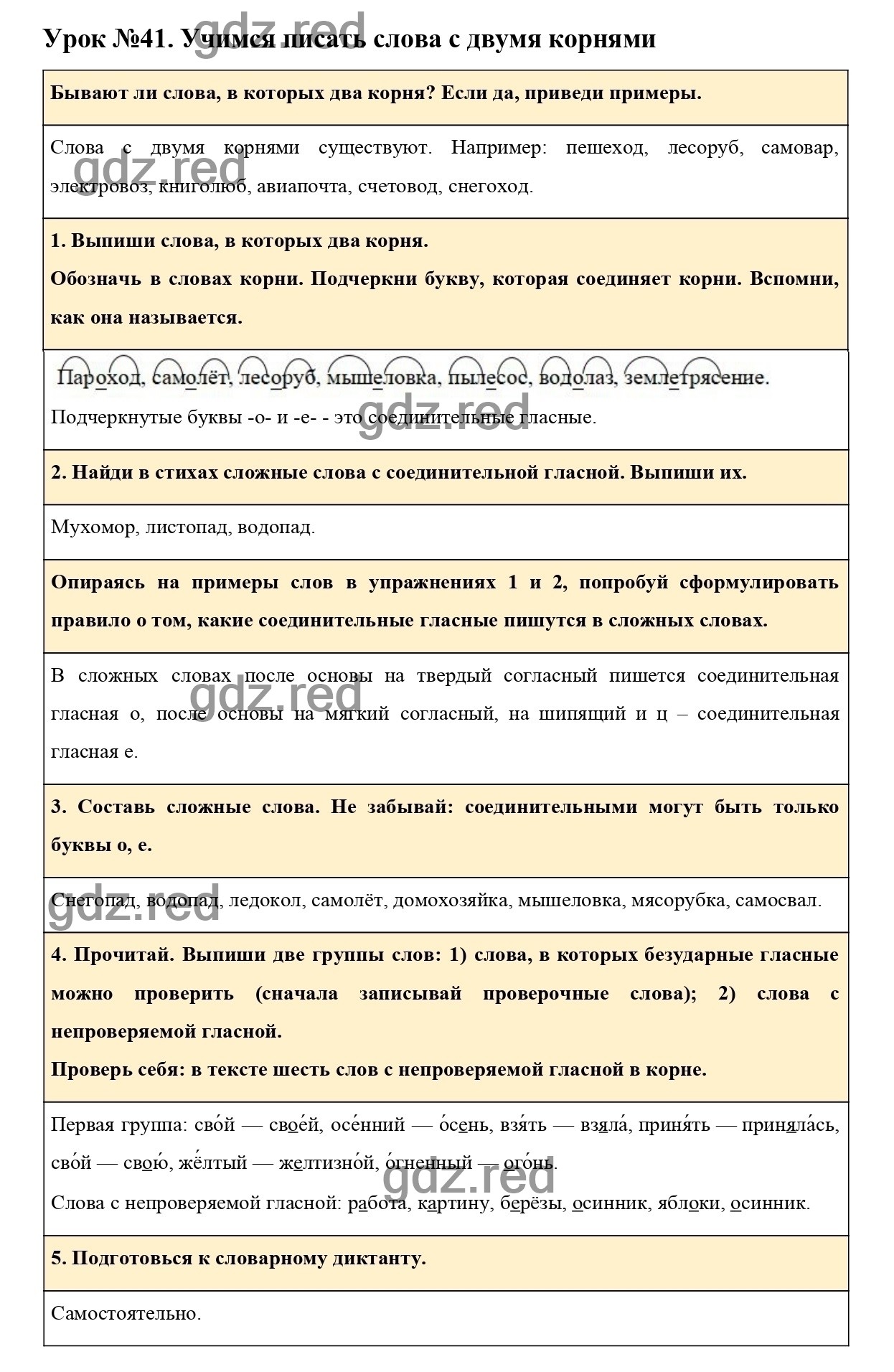 Урок №41 -ГДЗ по Русскому языку для 3 класса Учебник Иванов С.В., Евдокимова  А.О., Кузнецова М.И. Часть 1. - ГДЗ РЕД