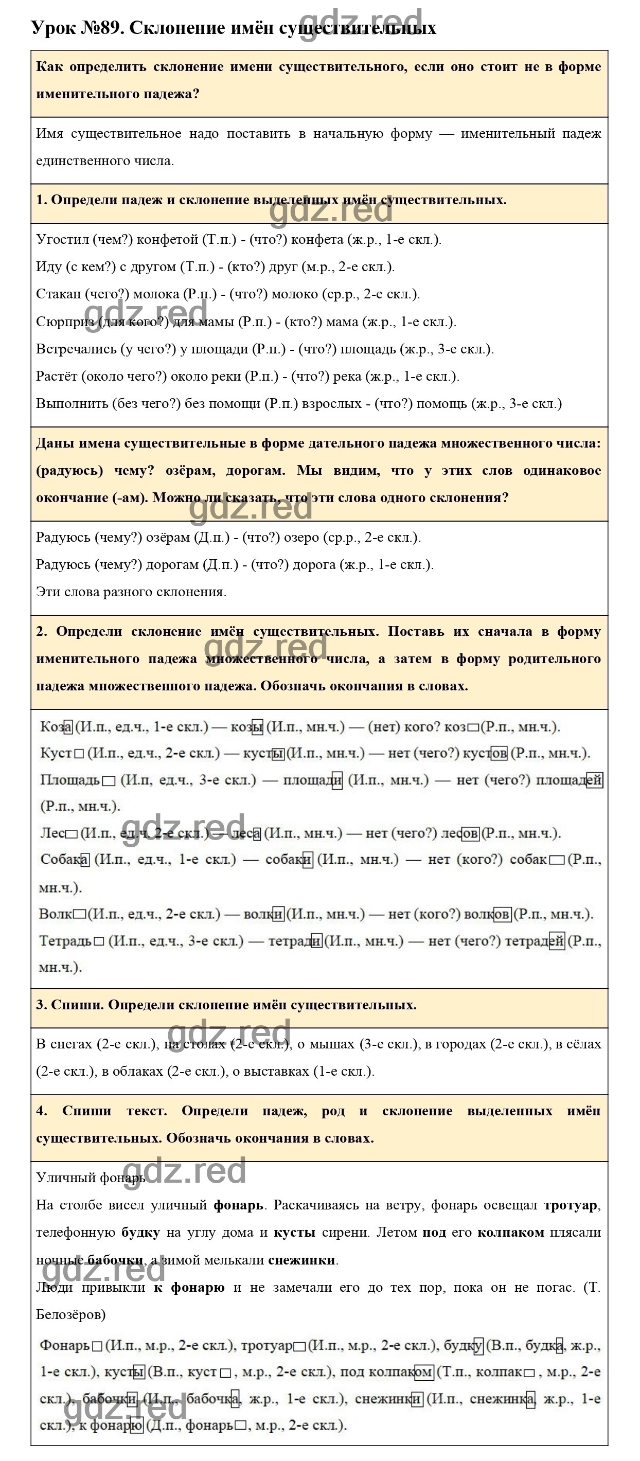 Урок №89 -ГДЗ по Русскому языку для 3 класса Учебник Иванов С.В.,  Евдокимова А.О., Кузнецова М.И. Часть 2. - ГДЗ РЕД