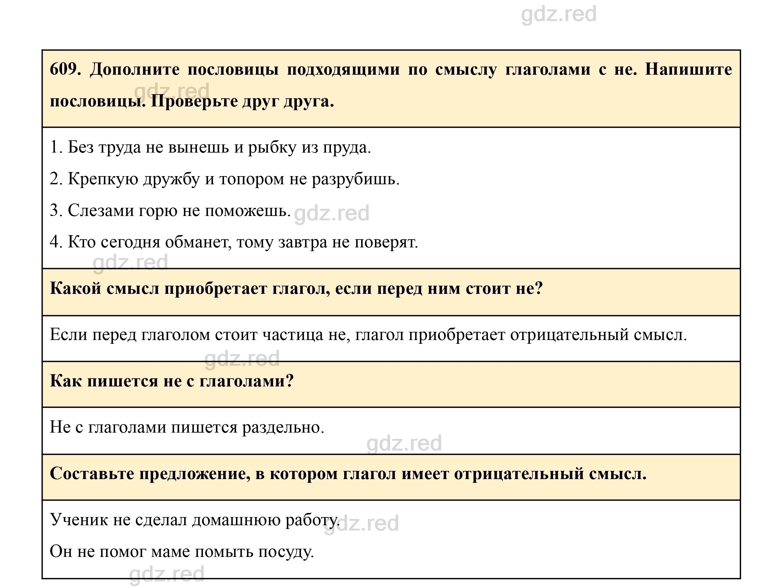 Упражнение 609- ГДЗ Русский язык 3 класс Учебник Рамзаева. Часть 2 - ГДЗ РЕД