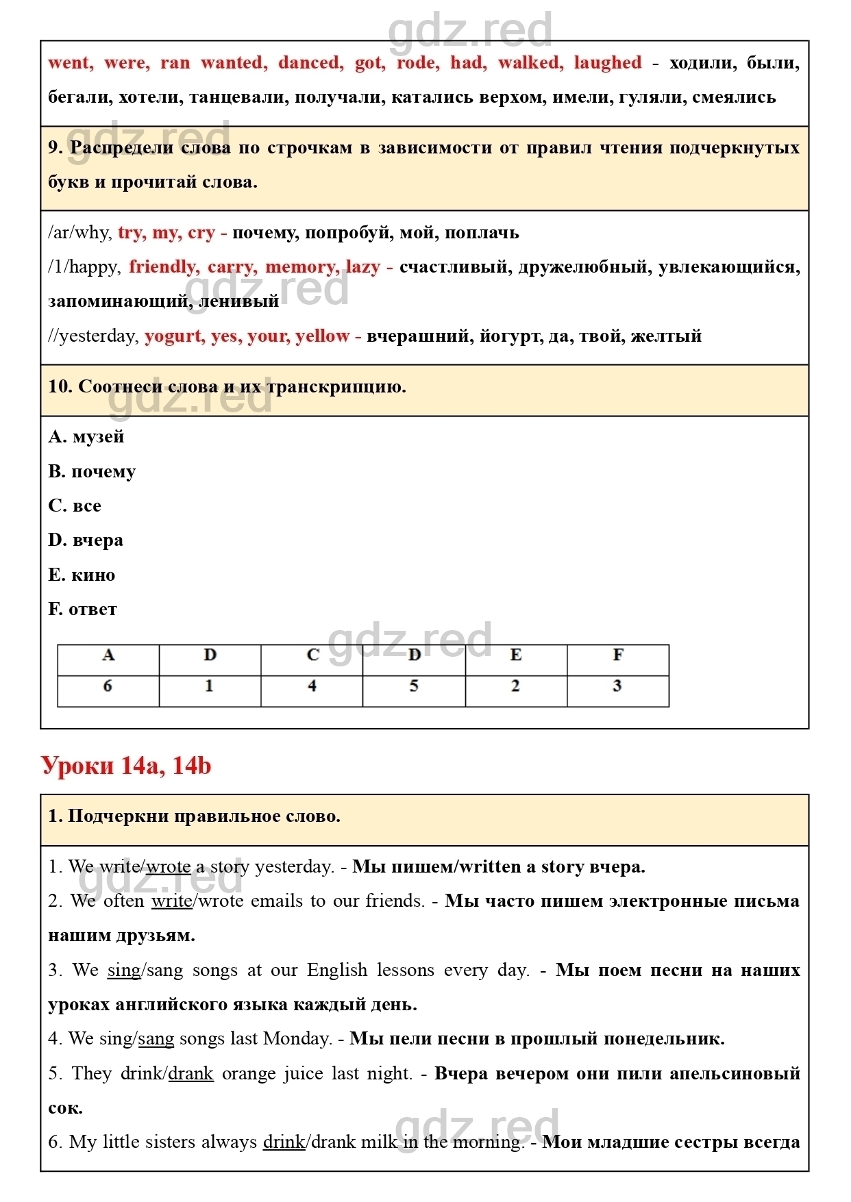 Страница 99- ГДЗ Английский язык 4 класс Сборник упражнений Быкова,  Поспелова - ГДЗ РЕД