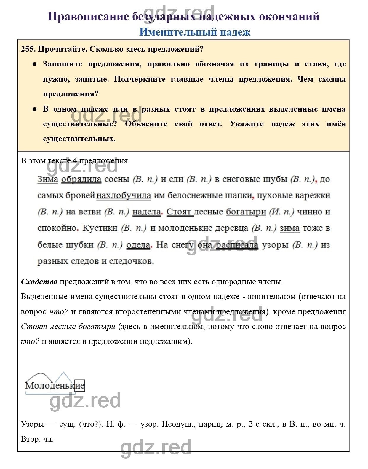 Упражнение 255 - ГДЗ по Русскому языку для 4 класса Учебник Канакина,  Горецкий Часть 1. - ГДЗ РЕД