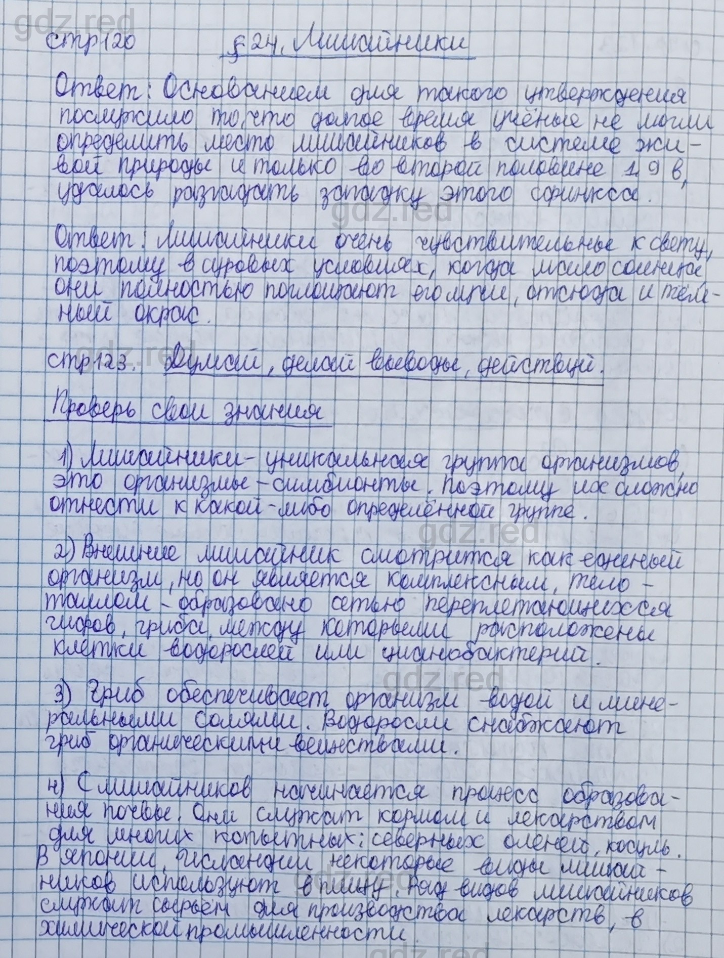 Параграф 24- ГДЗ Биология 5 класс Учебник Сивоглазов, Плешаков - ГДЗ РЕД