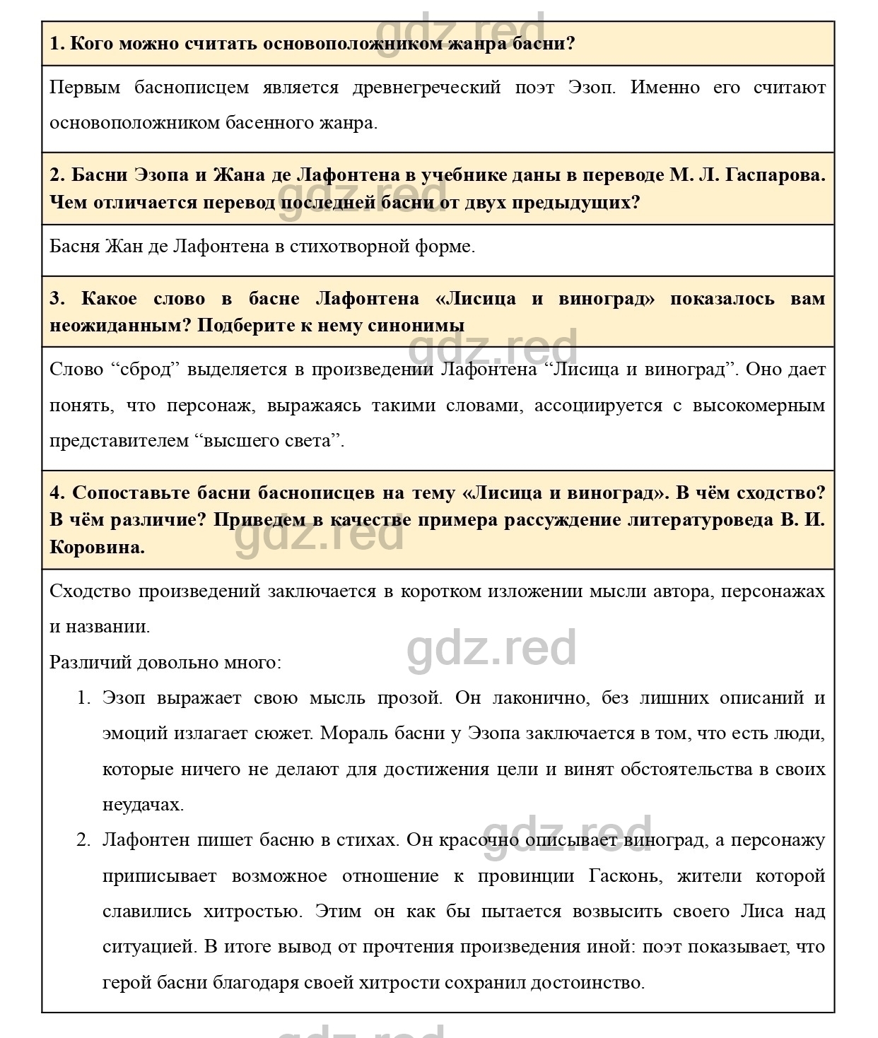 Вопросы к странице 72- ГДЗ Литература 5 класс Учебник Меркин. Часть 1 - ГДЗ  РЕД