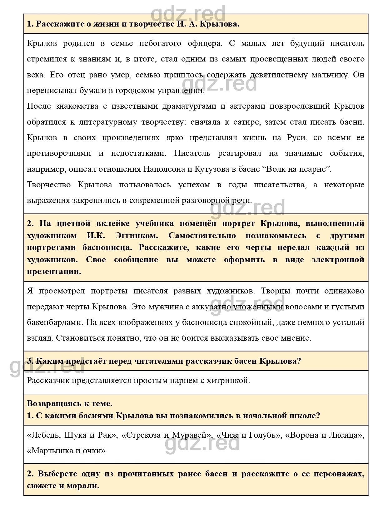 Вопросы к странице 78- ГДЗ Литература 5 класс Учебник Меркин. Часть 1 - ГДЗ  РЕД