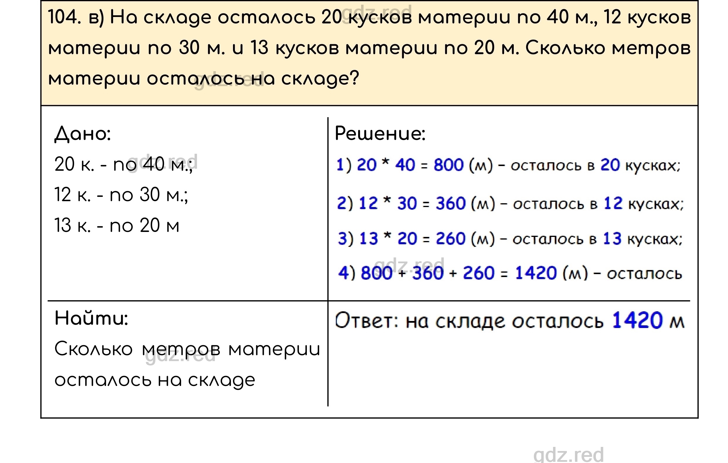 Номер 104 - ГДЗ по Математике для 5 класса Учебник Никольский, Потапов,  Решетников, Шевкин - ГДЗ РЕД