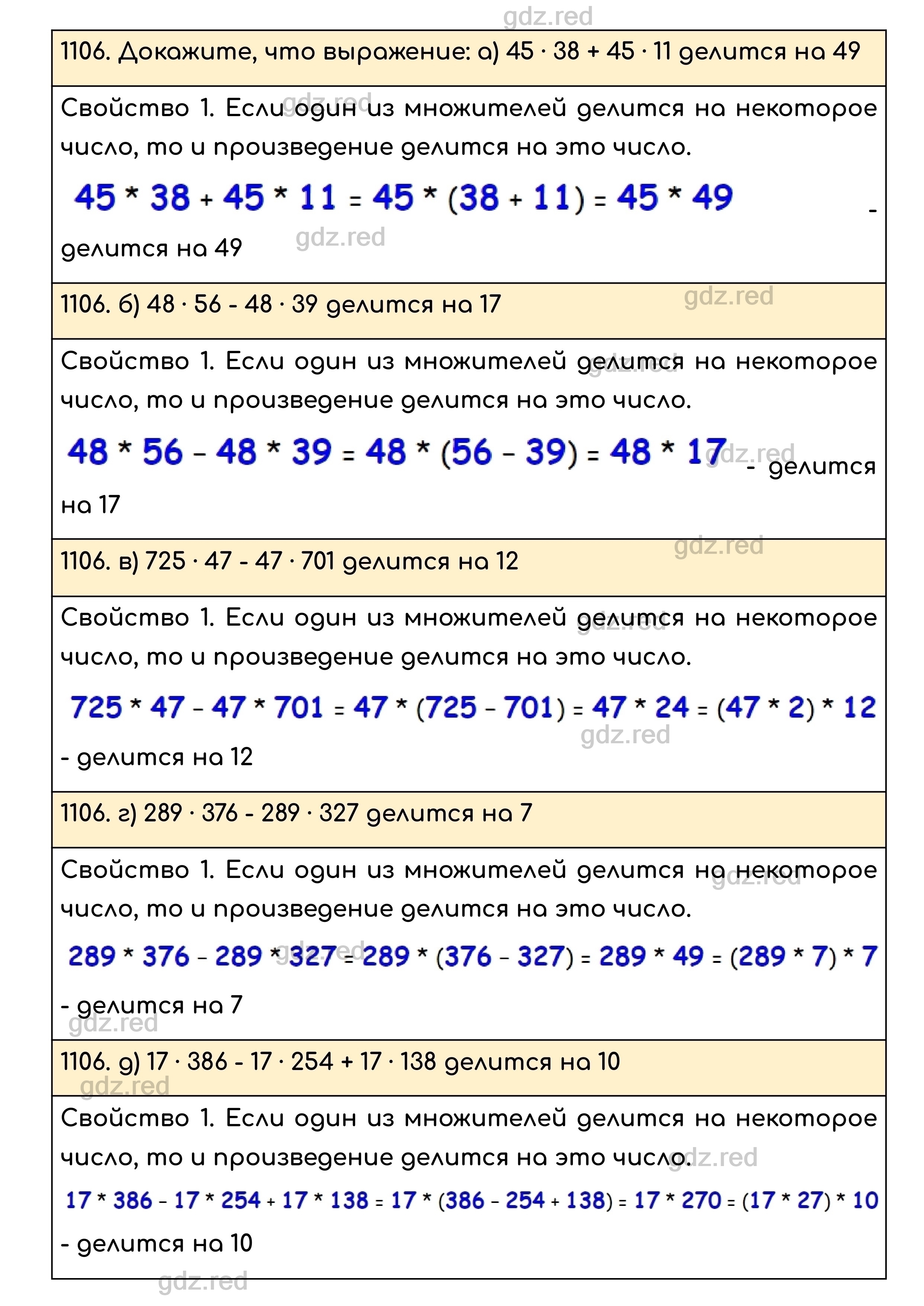 Номер 1106 - ГДЗ по Математике для 5 класса Учебник Никольский, Потапов,  Решетников, Шевкин - ГДЗ РЕД