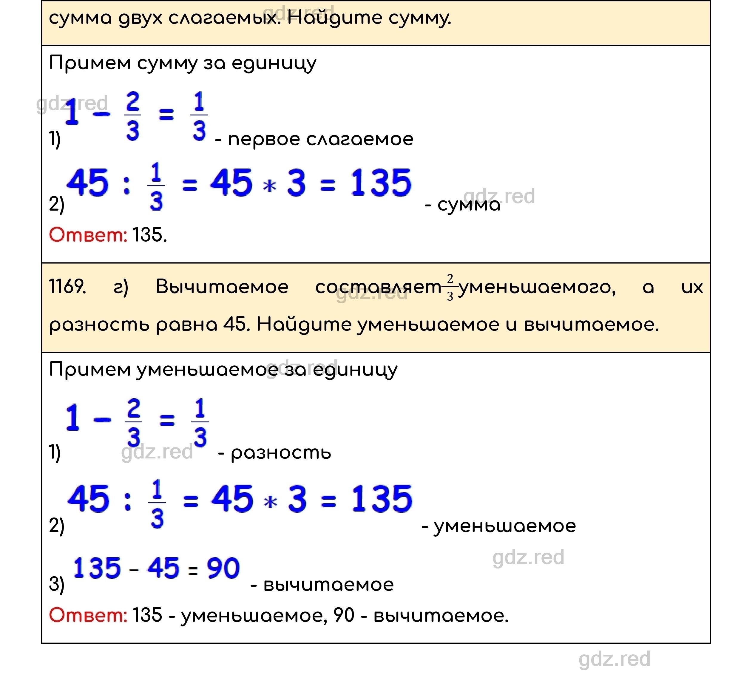 Номер 1169 - ГДЗ по Математике для 5 класса Учебник Никольский, Потапов,  Решетников, Шевкин - ГДЗ РЕД