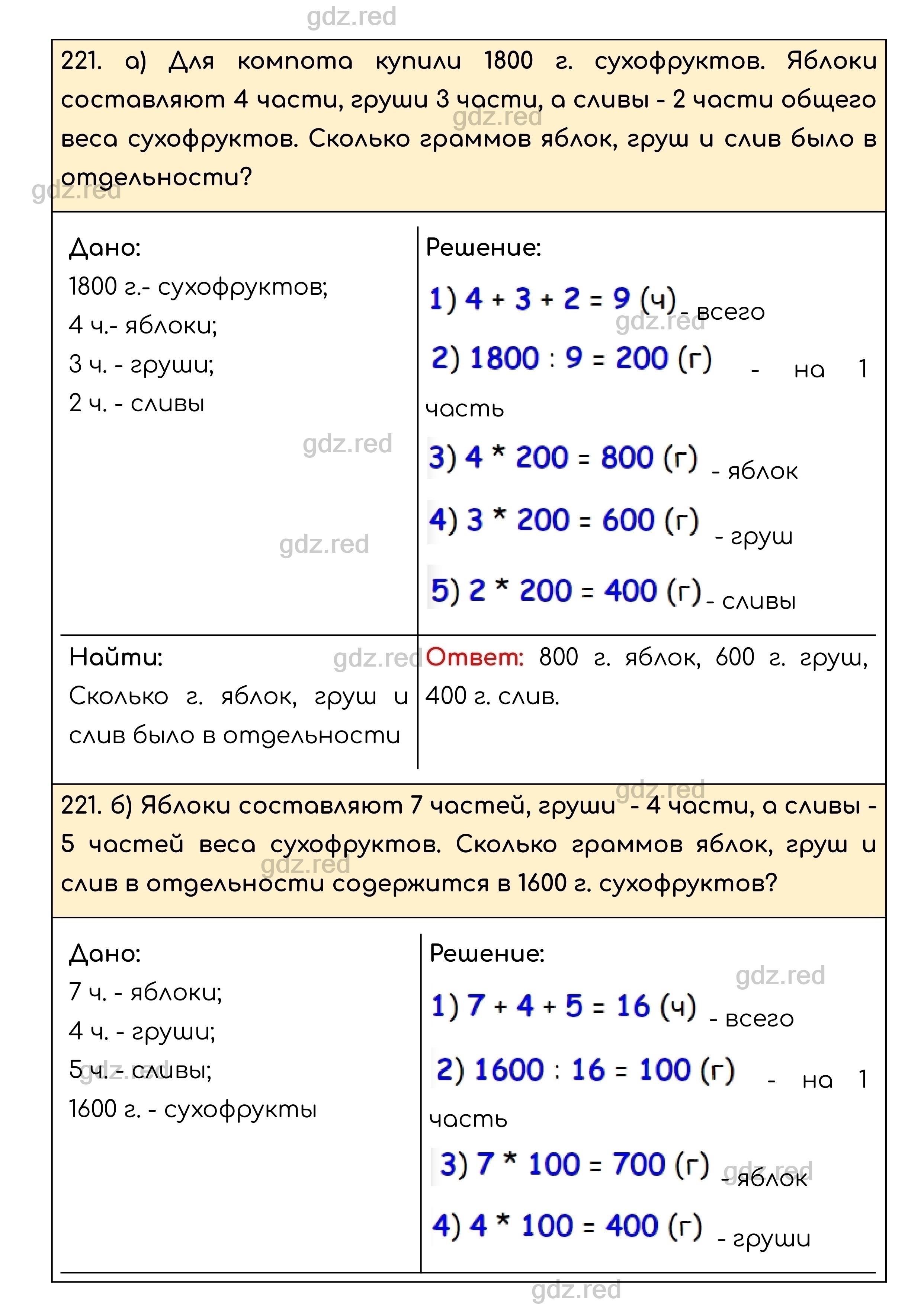 Номер 221 - ГДЗ по Математике для 5 класса Учебник Никольский, Потапов,  Решетников, Шевкин - ГДЗ РЕД