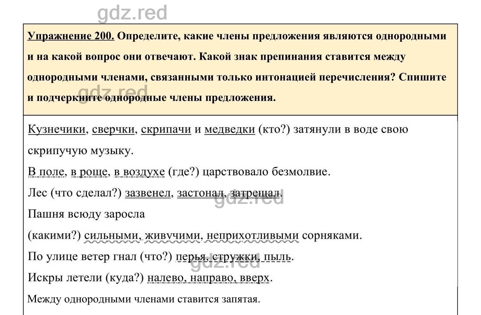 Упражнение 200- ГДЗ по Русскому языку 5 класс Учебник Ладыженская. Часть 1  - ГДЗ РЕД