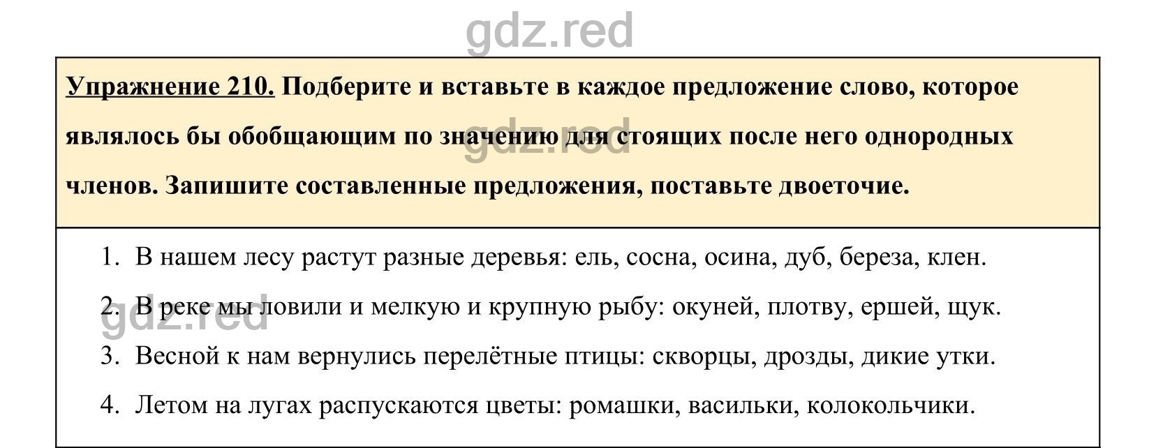 Упражнение 210- ГДЗ по Русскому языку 5 класс Учебник Ладыженская. Часть 1  - ГДЗ РЕД