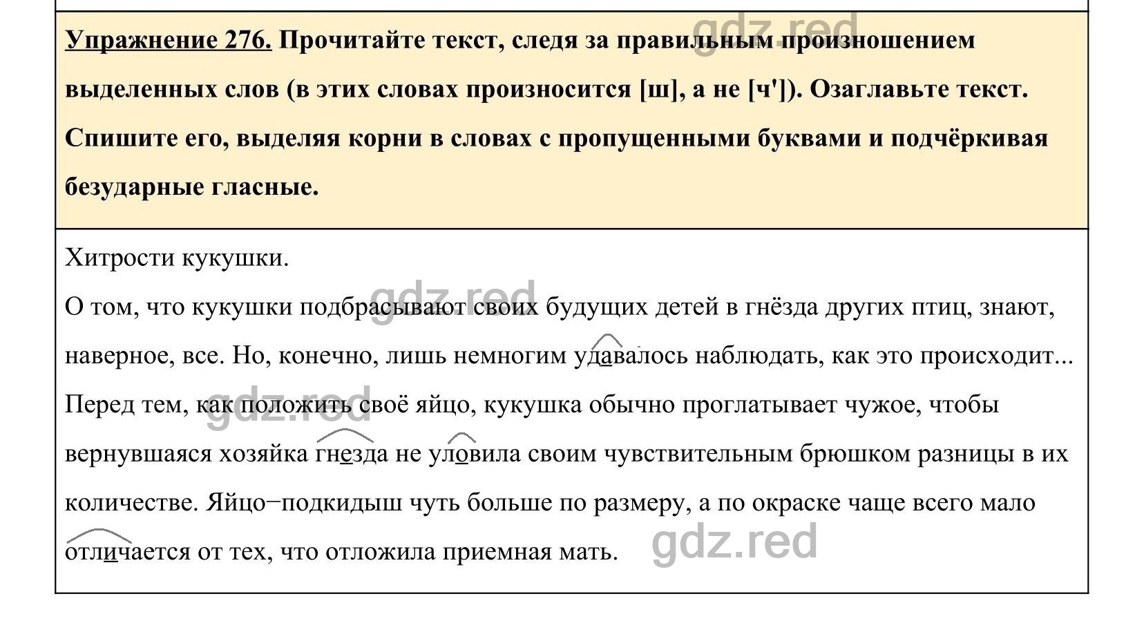 Упражнение 276- ГДЗ по Русскому языку 5 класс Учебник Ладыженская. Часть 1  - ГДЗ РЕД