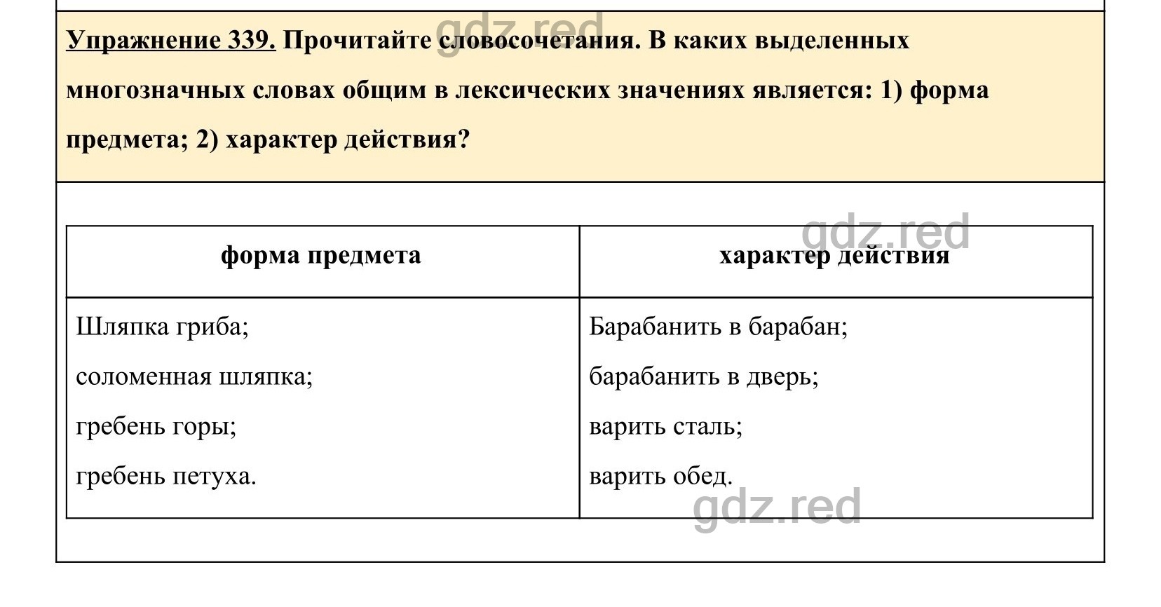 Упражнение 339- ГДЗ по Русскому языку 5 класс Учебник Ладыженская. Часть 1  - ГДЗ РЕД