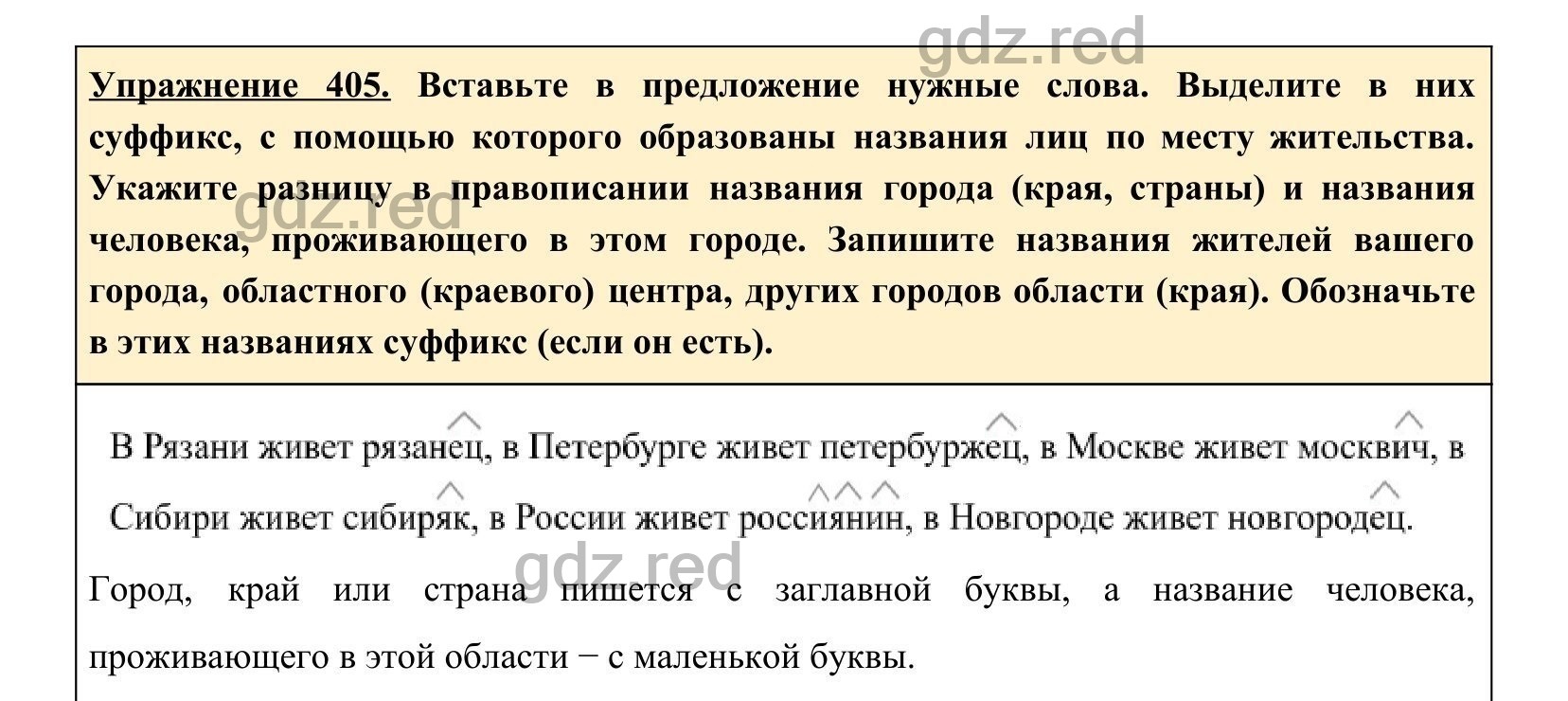 Упражнение 405- ГДЗ по Русскому языку 5 класс Учебник Ладыженская. Часть 2  - ГДЗ РЕД