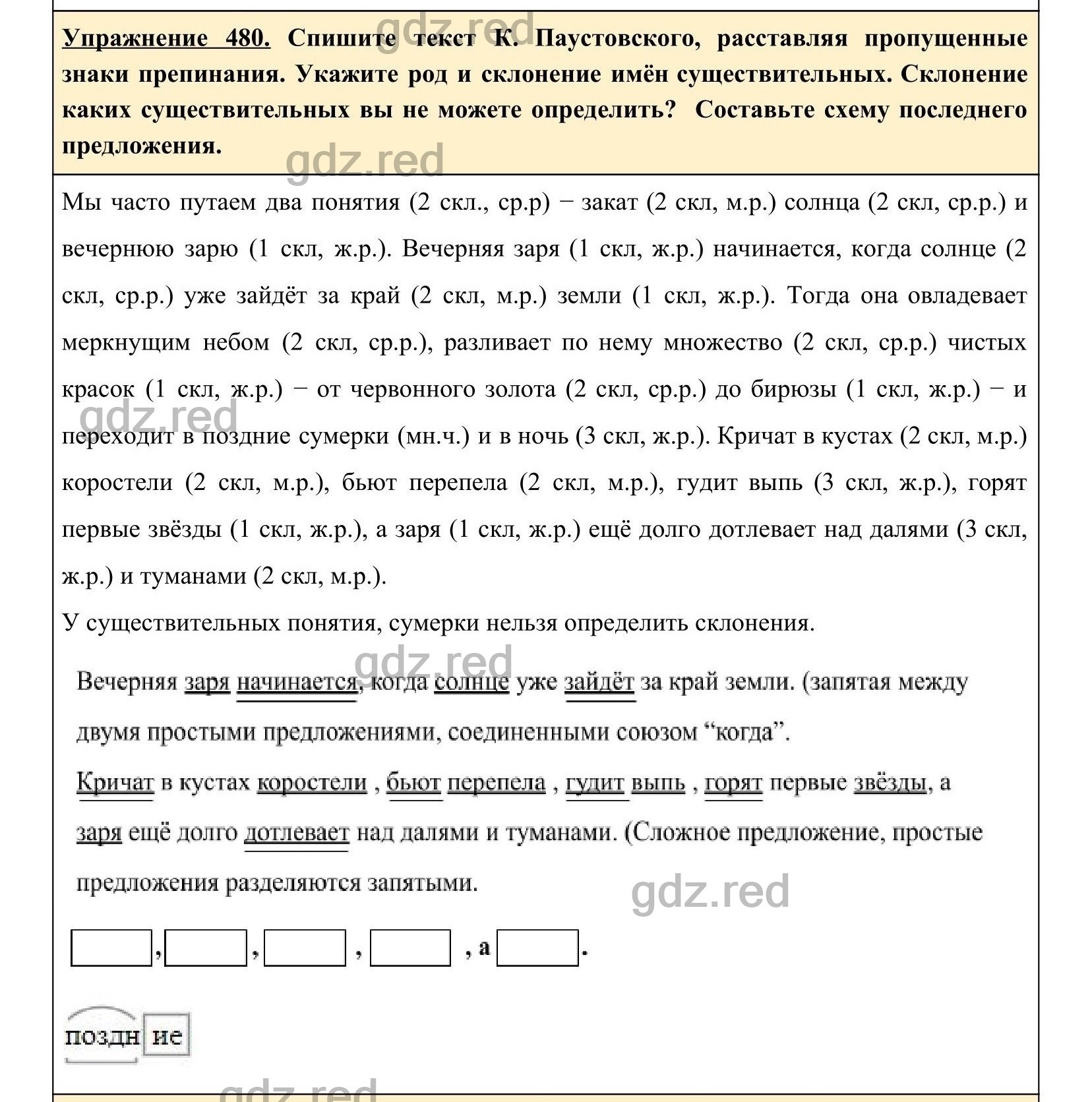 Упражнение 480- ГДЗ по Русскому языку 5 класс Учебник Ладыженская. Часть 2  - ГДЗ РЕД