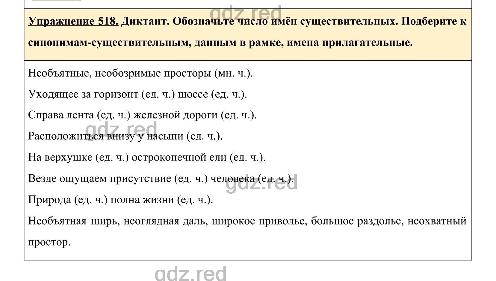 Упражнение 518- ГДЗ по Русскому языку 5 класс Учебник Ладыженская. Часть 2  - ГДЗ РЕД