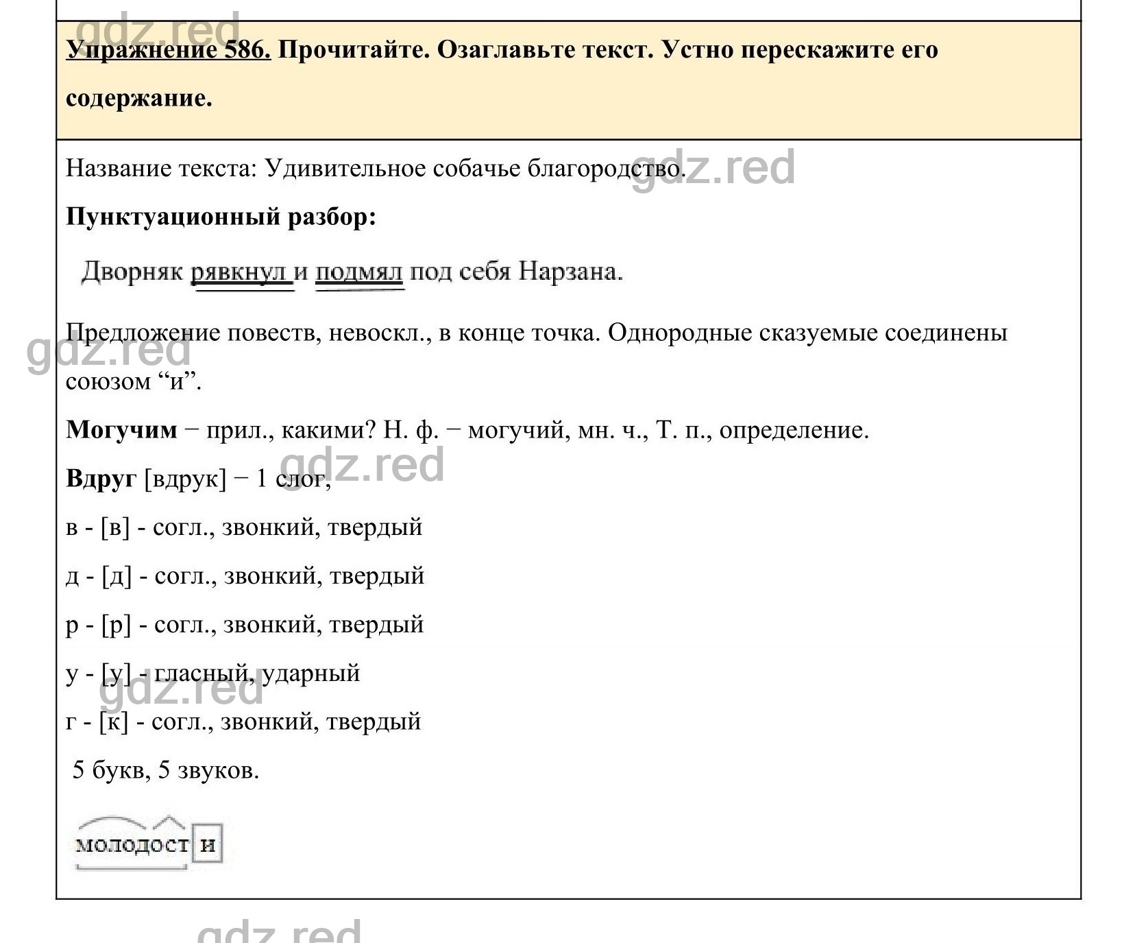 Упражнение 586- ГДЗ по Русскому языку 5 класс Учебник Ладыженская. Часть 2  - ГДЗ РЕД