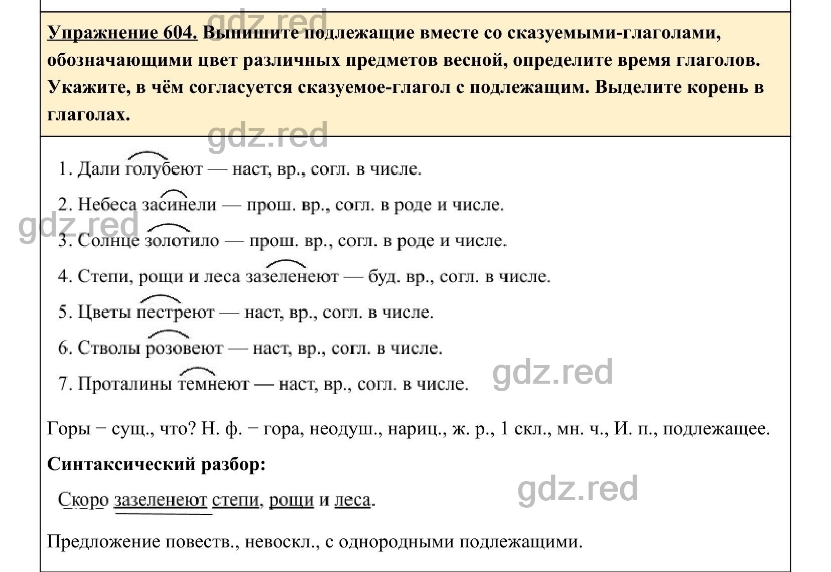 Упражнение 604- ГДЗ по Русскому языку 5 класс Учебник Ладыженская. Часть 2  - ГДЗ РЕД