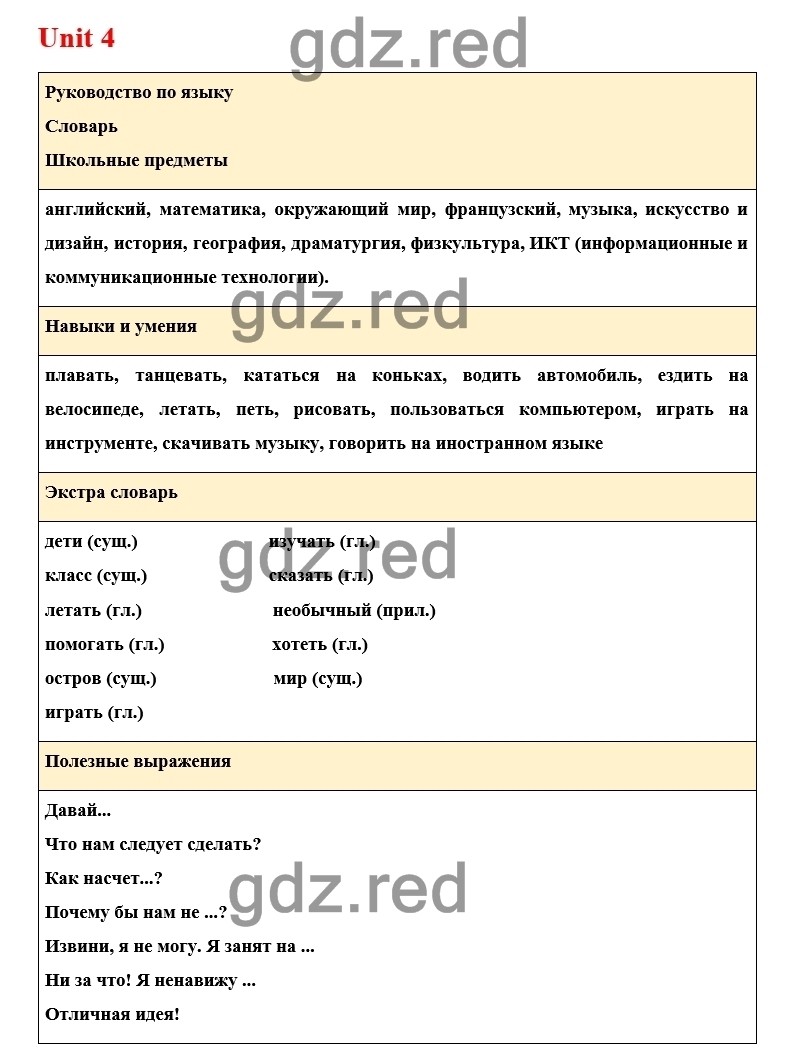 Страница 58 — ГДЗ по Английскому языку для 6 класса Учебник Комарова Ю.А.,  Ларионова И.В. Unit 4. - ГДЗ РЕД