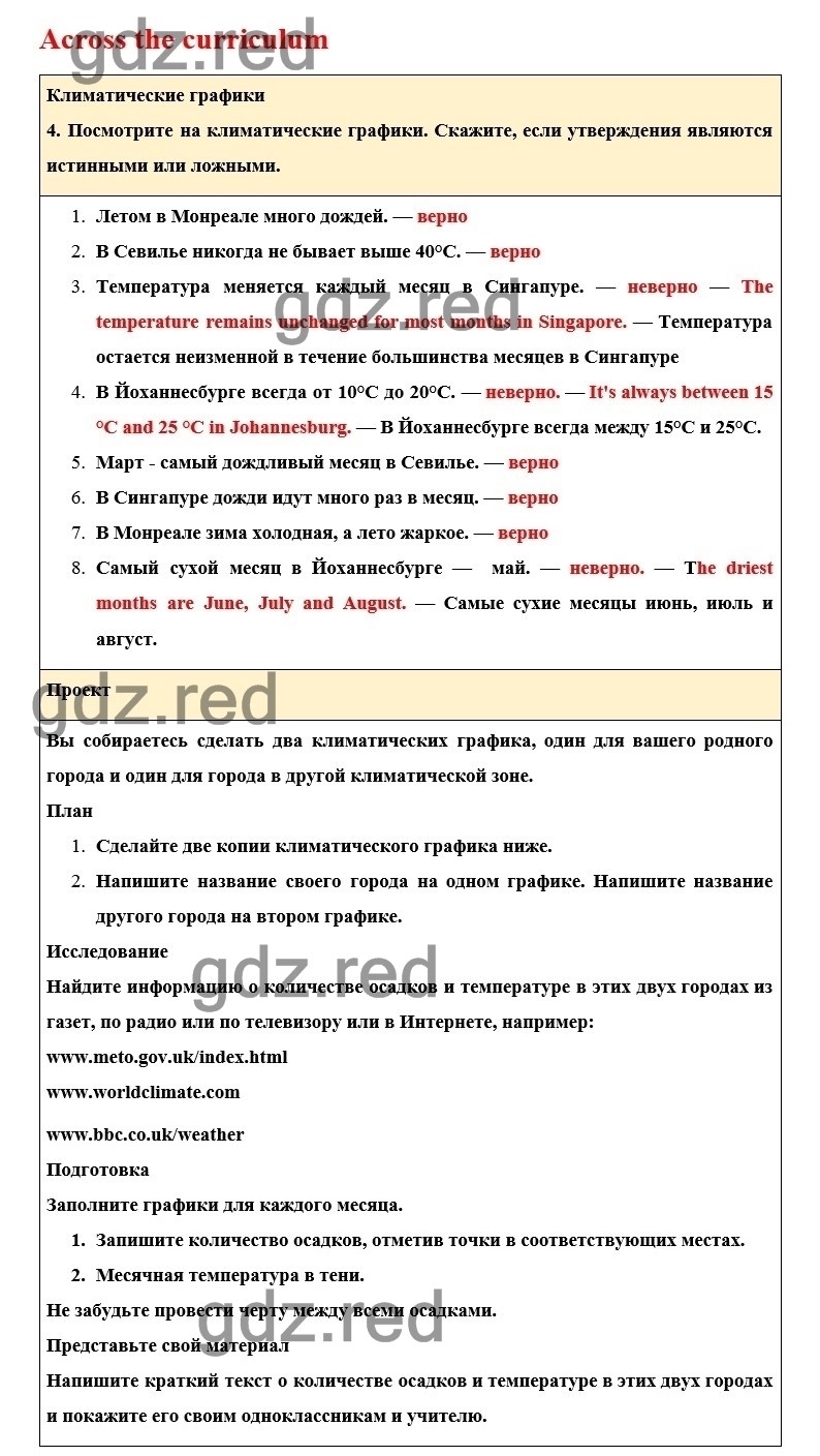 Страница 147 — ГДЗ по Английскому языку для 6 класса Учебник Комарова Ю.А.,  Ларионова И.В. Across the curriculum - ГДЗ РЕД