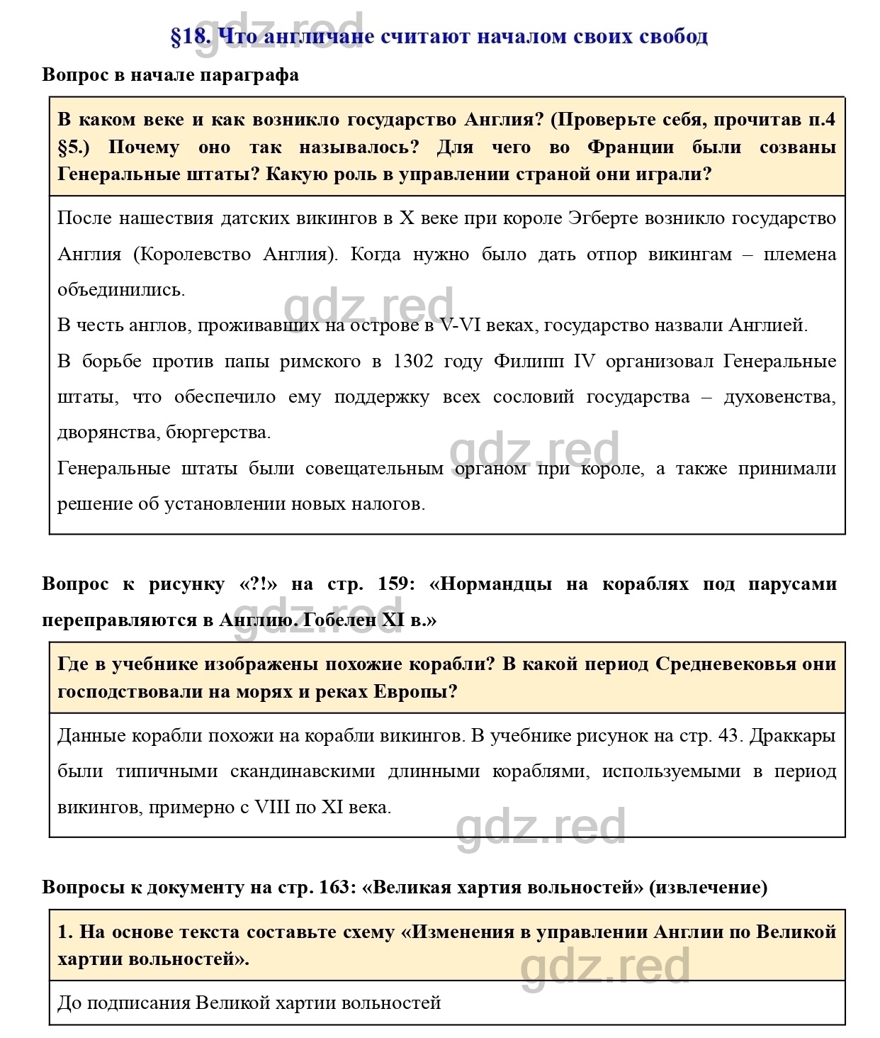 Вопросы к параграфу 18 - ГДЗ по Истории 6 класс Учебник Агибалова, Донской  - ГДЗ РЕД