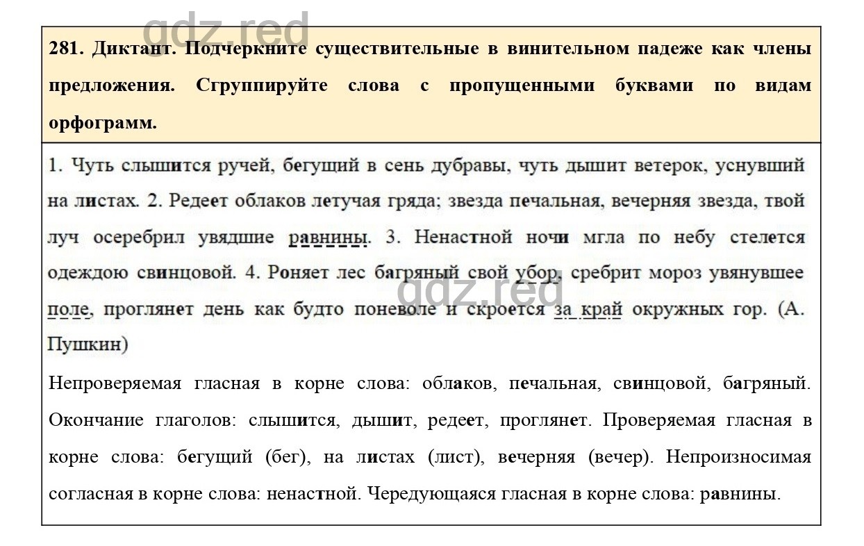 Упражнение 281 - ГДЗ по Русскому языку 6 класс Учебник Ладыженская. Часть 1  - ГДЗ РЕД