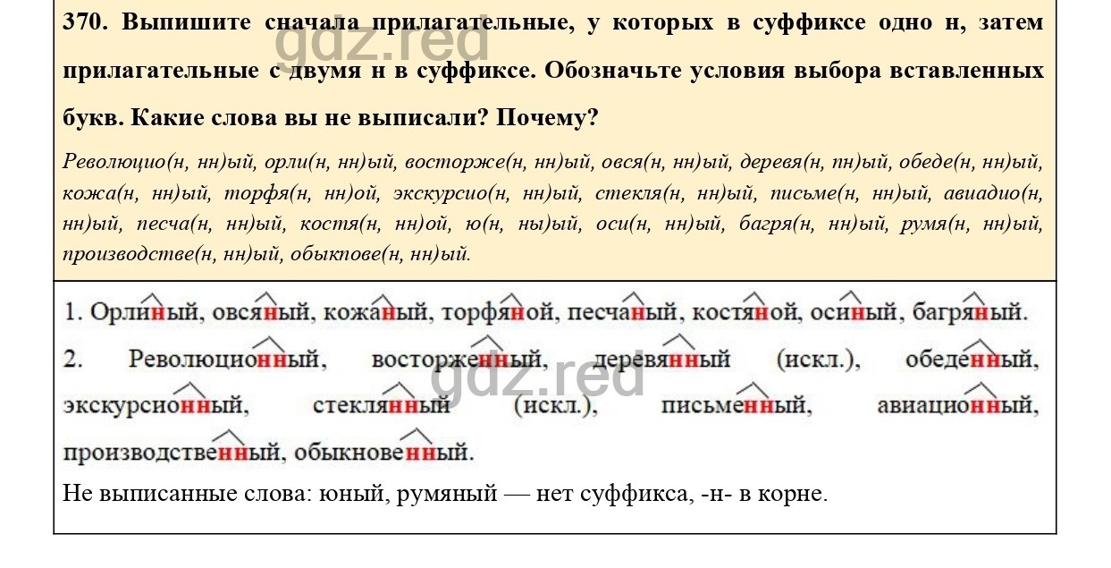 Упражнение 370 - ГДЗ по Русскому языку 6 класс Учебник Ладыженская. Часть 2  - ГДЗ РЕД