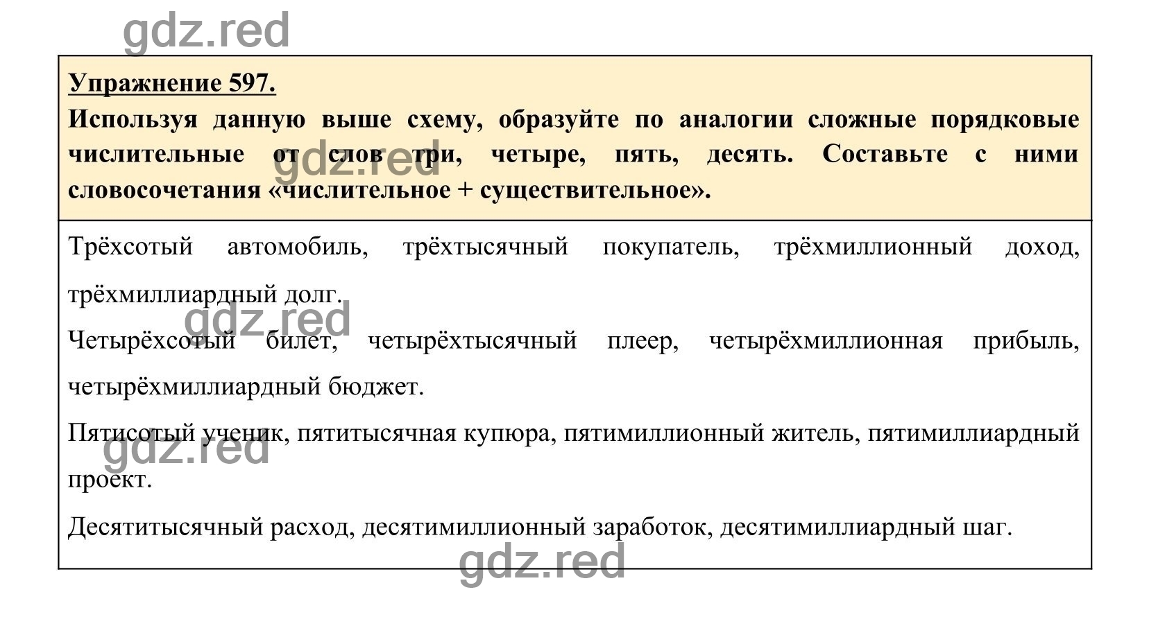 Упражнение 597 - ГДЗ по Русскому языку 6 класс Учебник Разумовская М.М.,  Львова С.И., Капинос В.И., Львов В.В. - ГДЗ РЕД