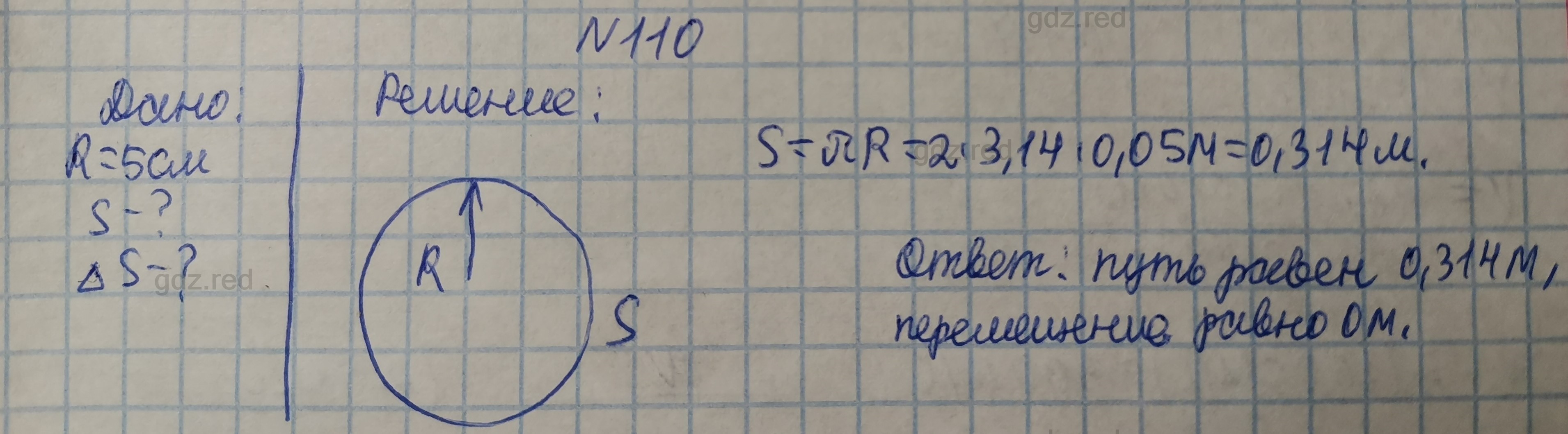 Номер 110- ГДЗ по Физике 7-9 класс Сборник задач Лукашик, Иванова - ГДЗ РЕД