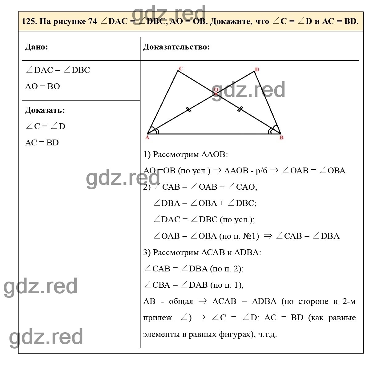 Номер 125 - ГДЗ по Геометрии для 7-9 класса Учебник Атанасян, Позняк,  Кадомцев, Бутузов - ГДЗ РЕД