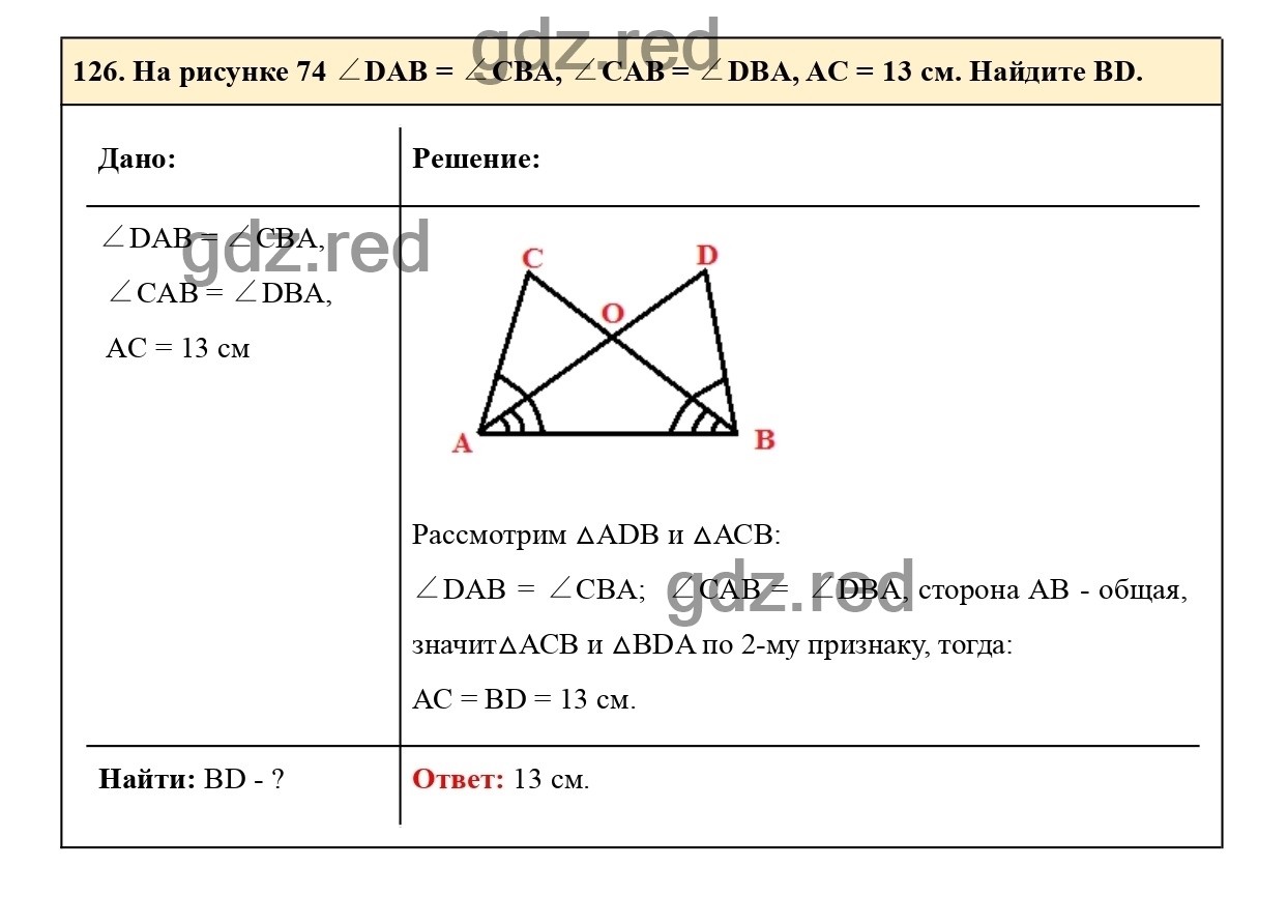 Номер 126 - ГДЗ по Геометрии для 7-9 класса Учебник Атанасян, Позняк,  Кадомцев, Бутузов - ГДЗ РЕД