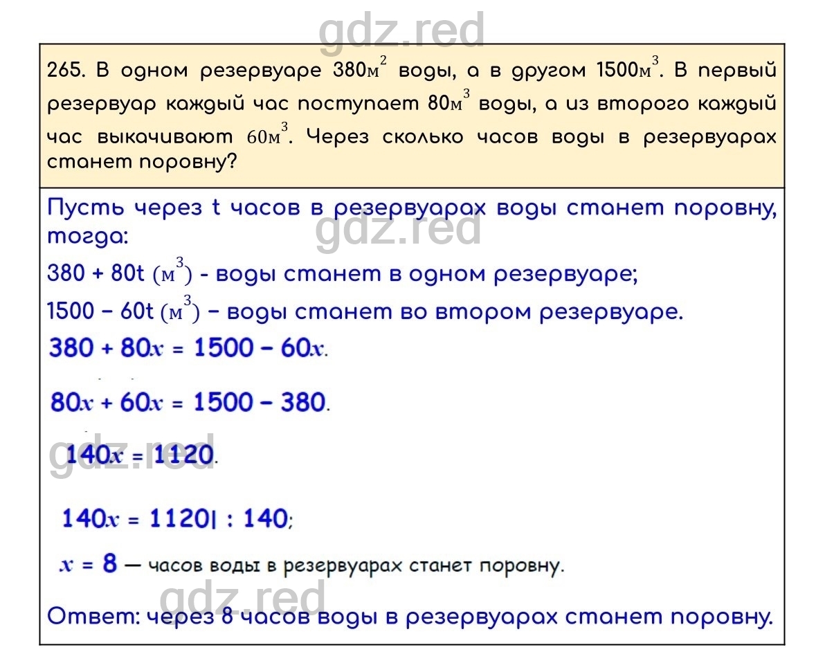 Номер 265 - ГДЗ по Алгебре 7 класс Учебник Макарычев Ю. Н. и др. - ГДЗ РЕД