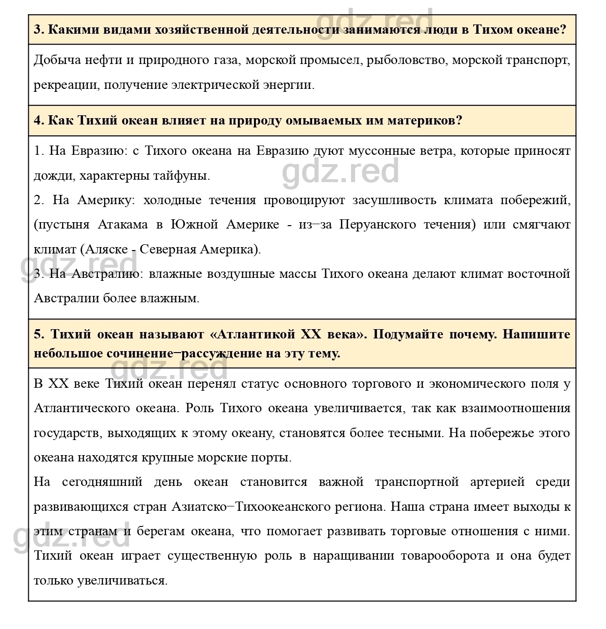 Вопросы к параграфу 16- ГДЗ География 7 класс Учебник Климанова, Климанов -  ГДЗ РЕД