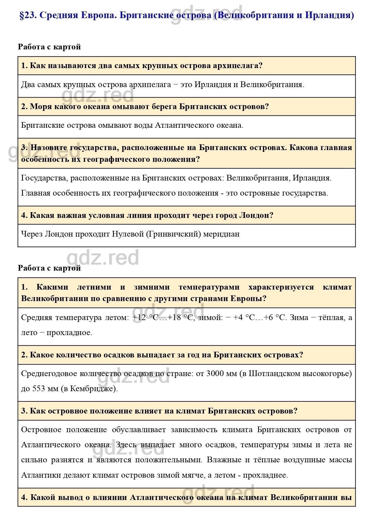 Вопросы к параграфу 23- ГДЗ География 7 класс Учебник Климанова, Климанов -  ГДЗ РЕД