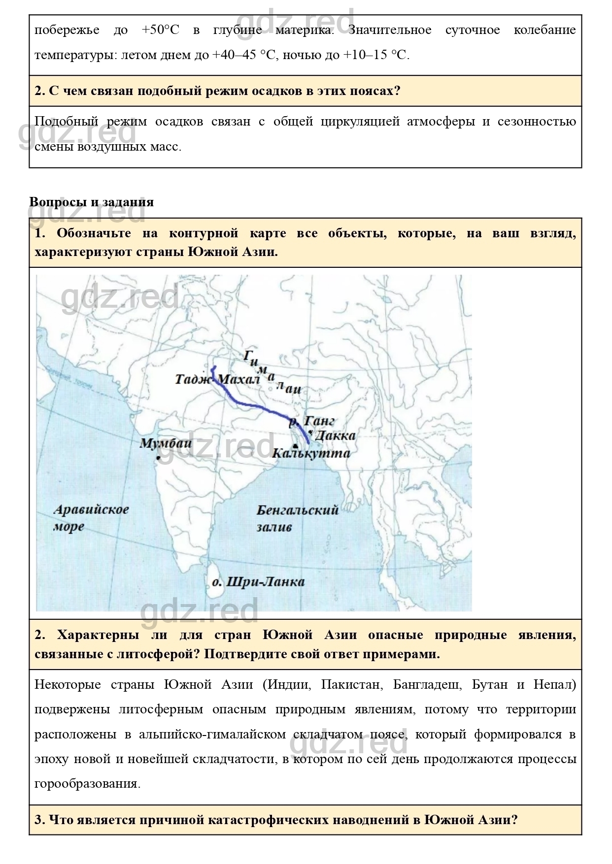 Вопросы к параграфу 38- ГДЗ География 7 класс Учебник Климанова, Климанов -  ГДЗ РЕД