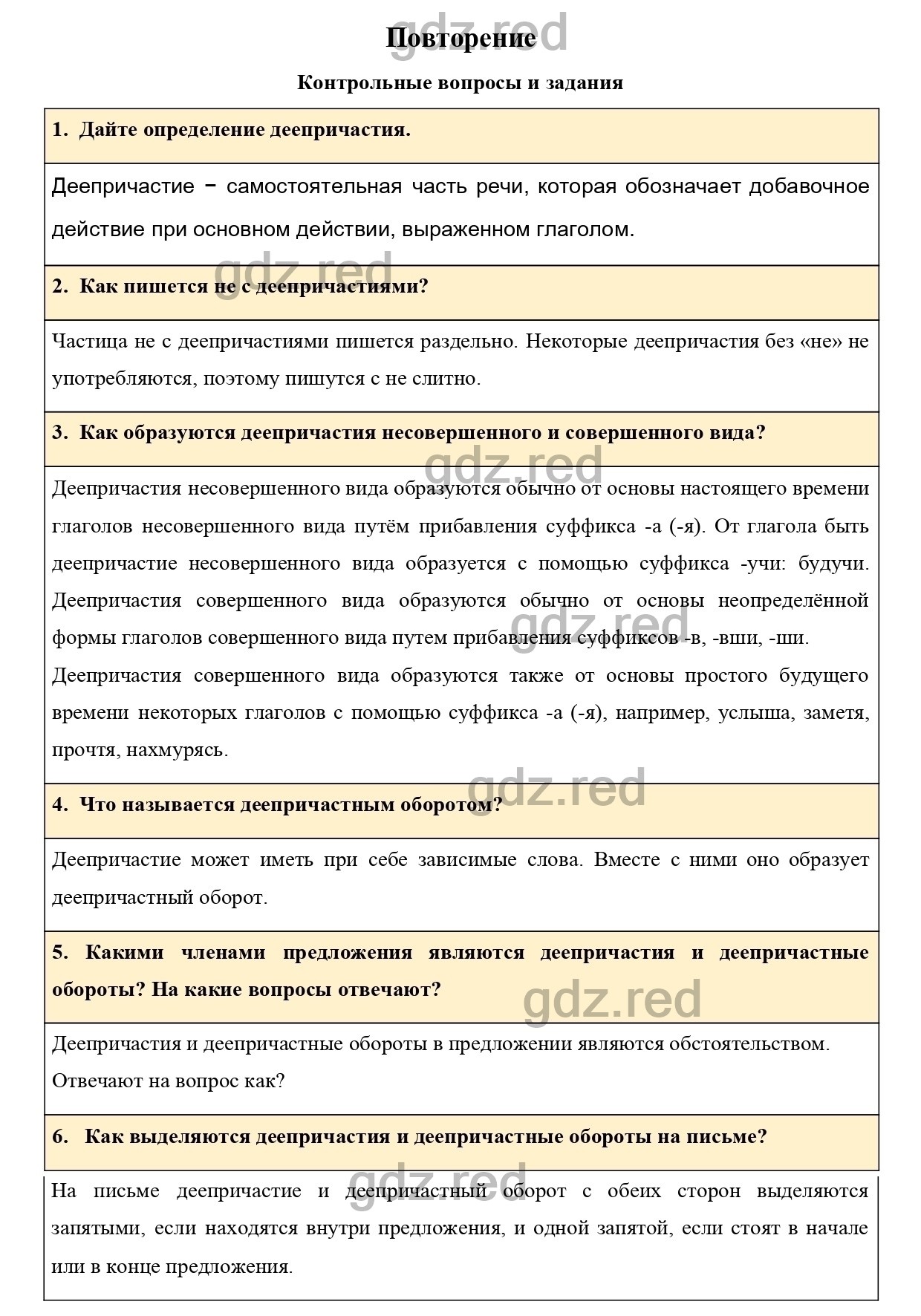 Контрольные вопросы и задания страница 90 - ГДЗ по Русскому языку 7 класс  Учебник Ладыженская - ГДЗ РЕД