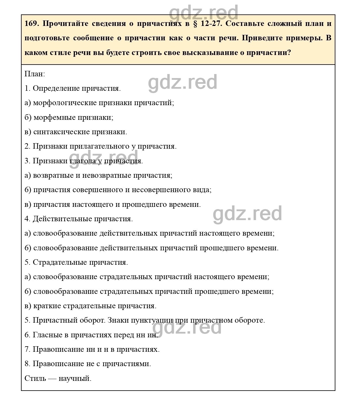 Упражнение 174 - ГДЗ по Русскому языку 7 класс Учебник Ладыженская - ГДЗ РЕД