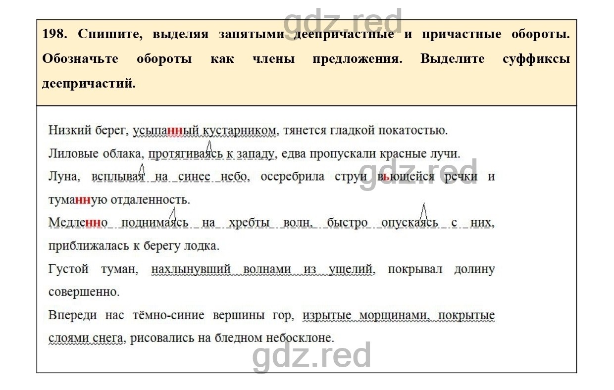 Упражнение 198 - ГДЗ по Русскому языку 7 класс Учебник Ладыженская - ГДЗ РЕД