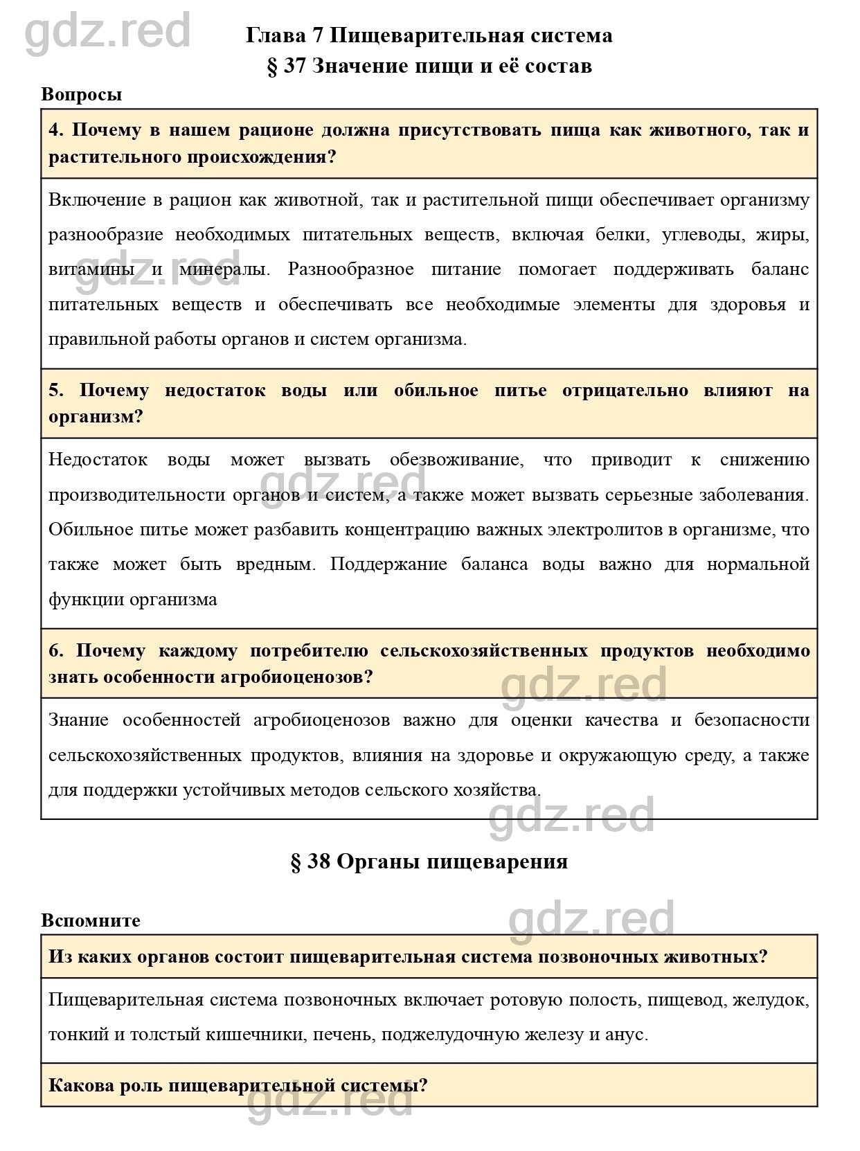 Вопросы к странице 176- ГДЗ Биология 8 класс Учебник Драгомилов, Маш - ГДЗ  РЕД