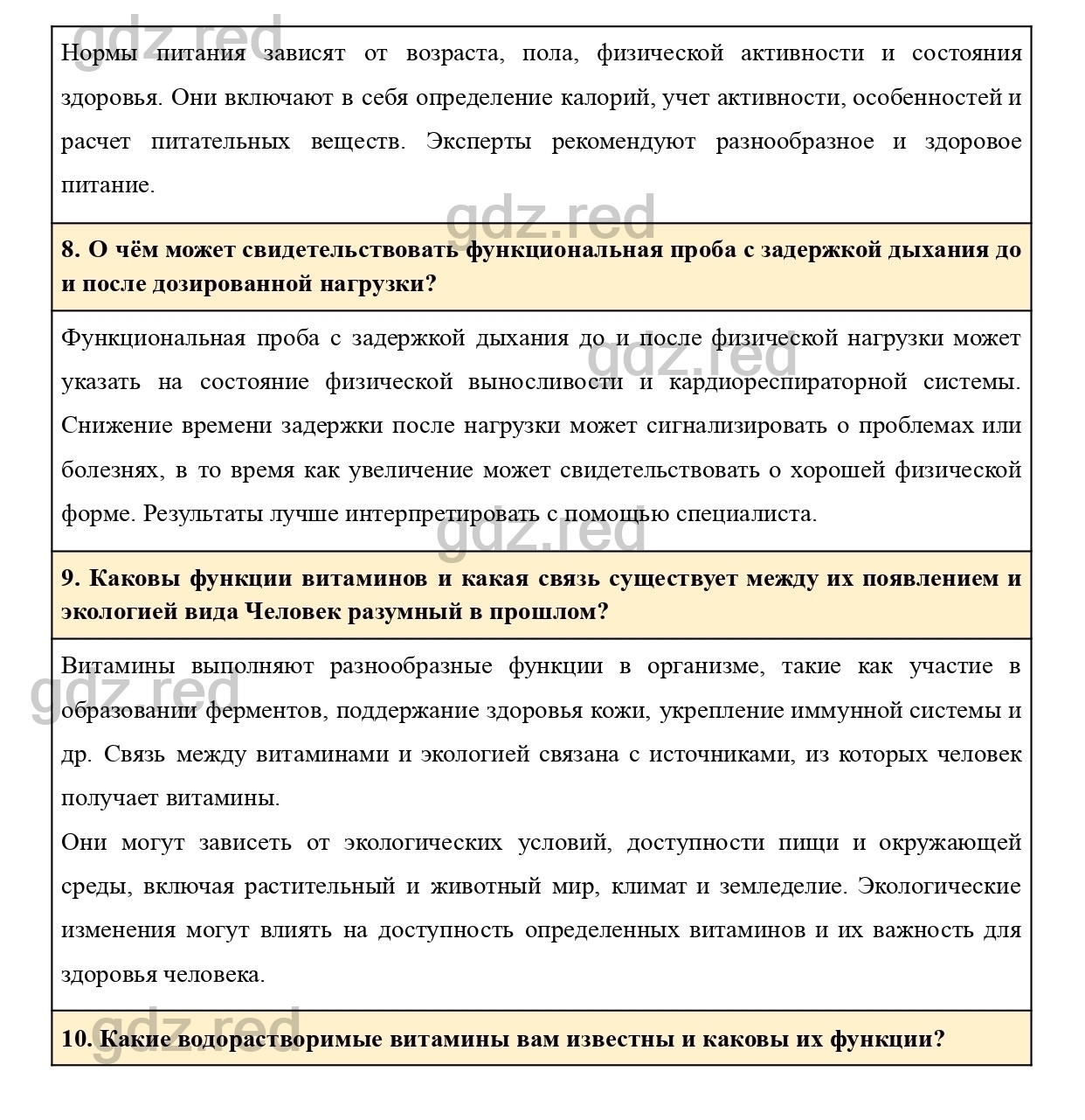 Вопросы к странице 211- ГДЗ Биология 8 класс Учебник Драгомилов, Маш - ГДЗ  РЕД