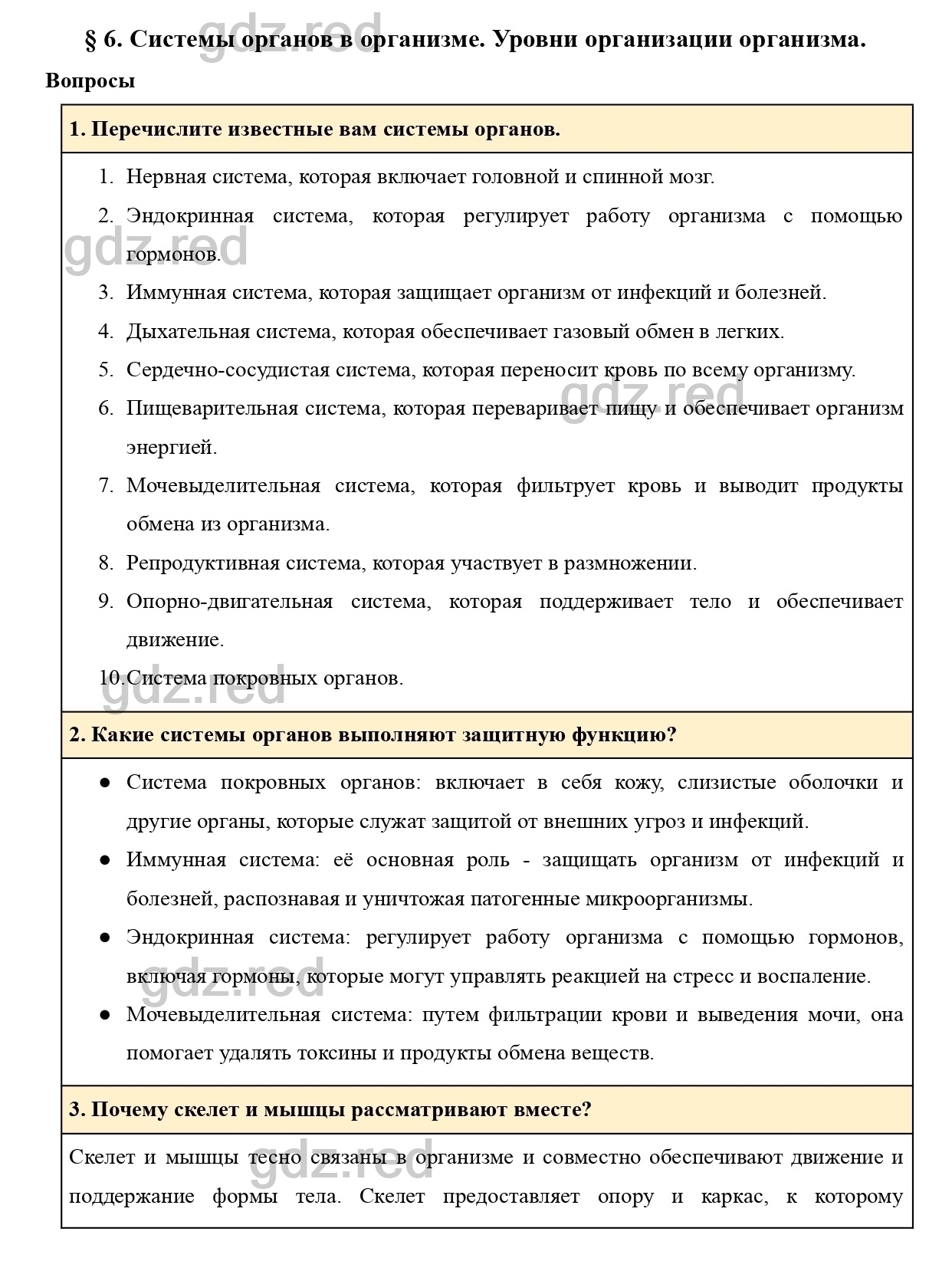 Вопросы к странице 33- ГДЗ Биология 8 класс Учебник Драгомилов, Маш - ГДЗ  РЕД