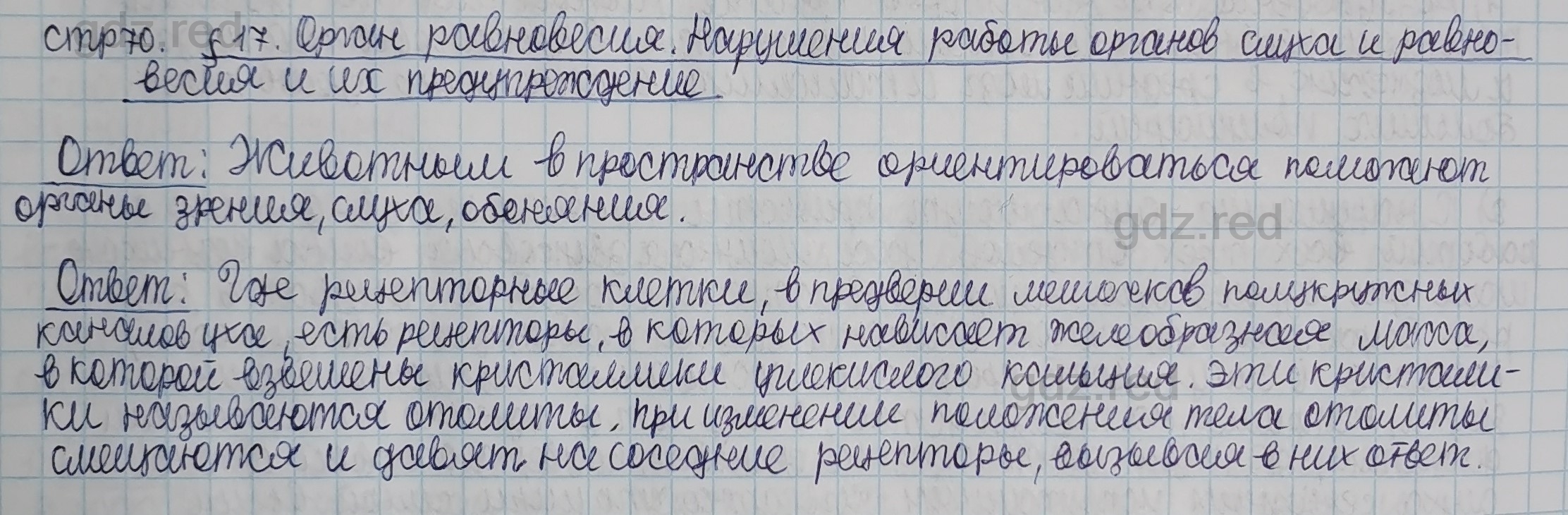 Параграф 17- ГДЗ Биология 8 класс Учебник Сивоглазов, Каменский - ГДЗ РЕД