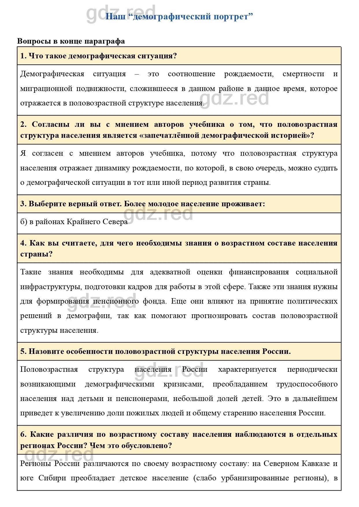 Вопросы к параграфу 12- ГДЗ География 8 класс Учебник Алексеев - ГДЗ РЕД